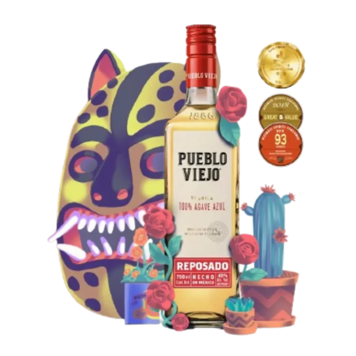Pueblo Viejo Reposado 750 ml - Captain Caskwell