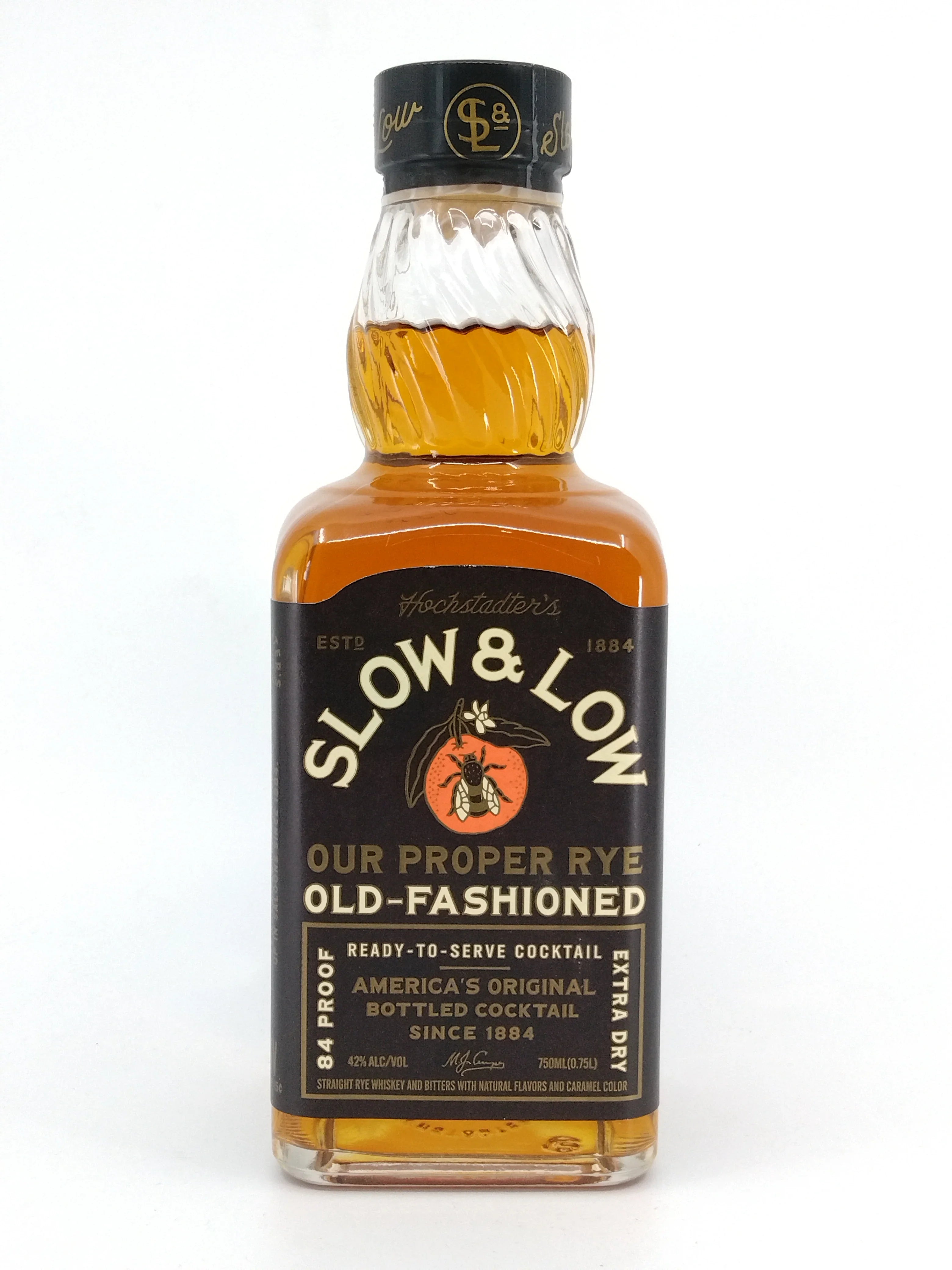 Hochstadters Slow and Low Rock and Rye 84 proof Straight Rye Whiskey 750 ml