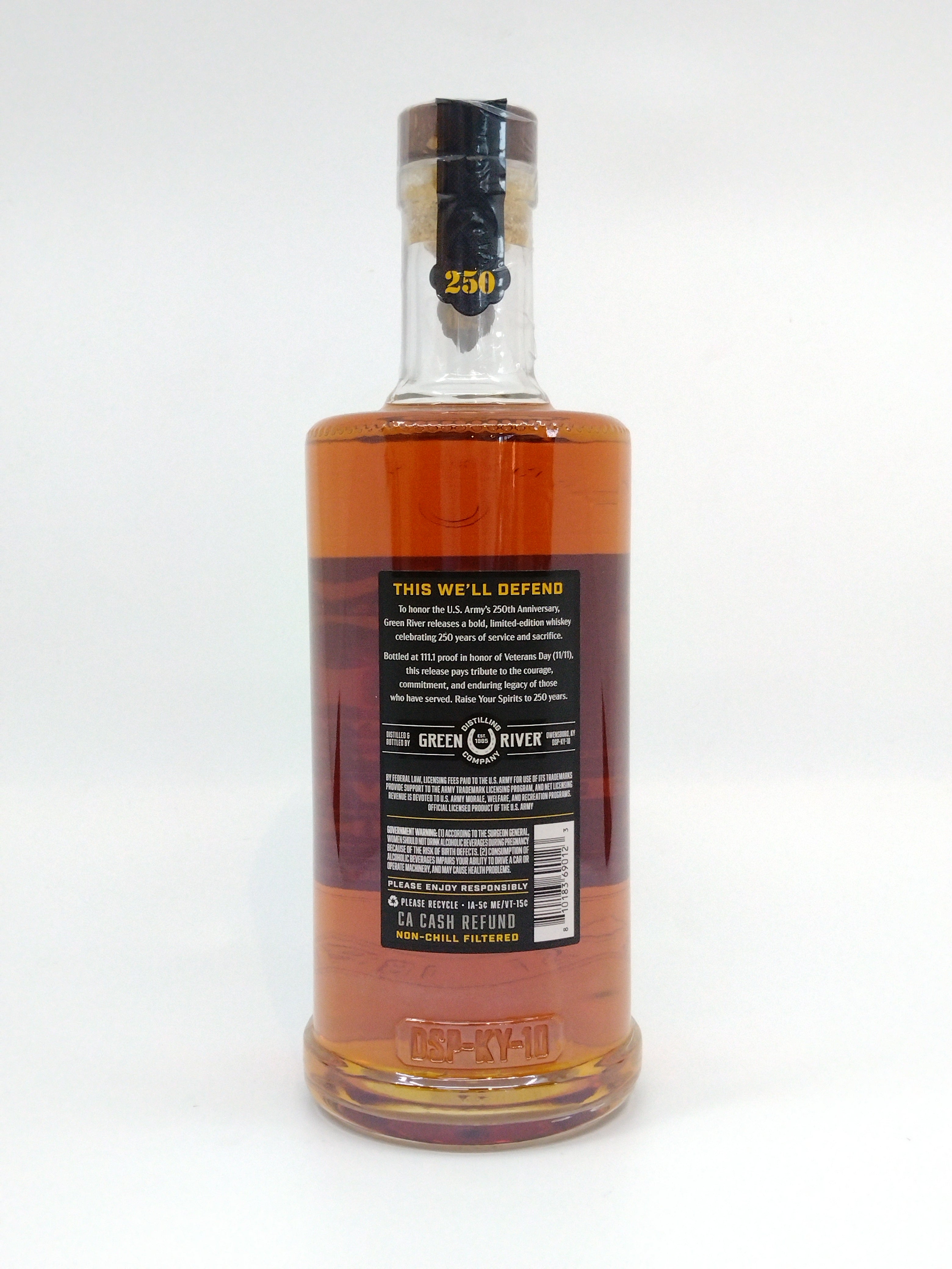 Green River Kentucky Straight Bourbon US Army 250th Anniversary Release 750 ml