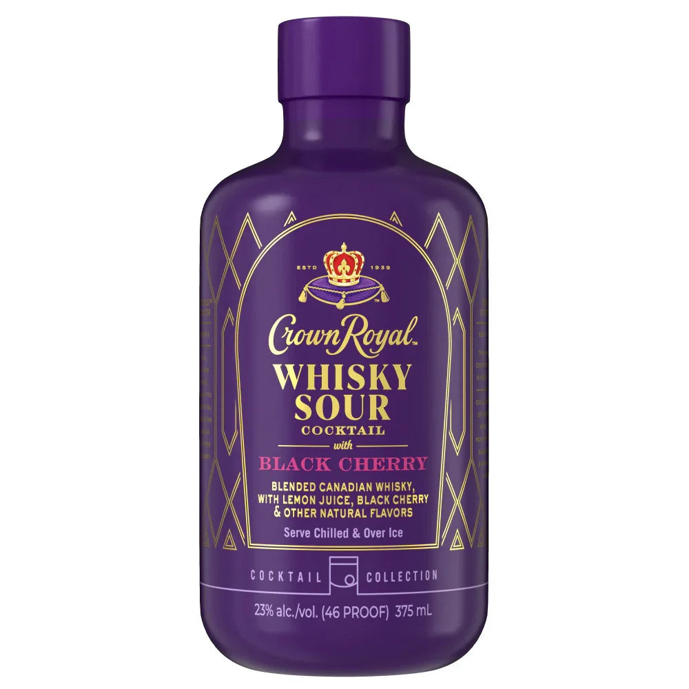 Crown Royal Whisky Sour Black Cherry 375ml - Captain Caskwell