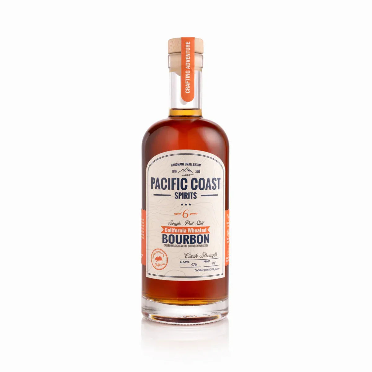 Pacific Coast Spirits Single Pot Still California Wheated Bourbon Cask Strength 6 year 750 ML - Captain Caskwell