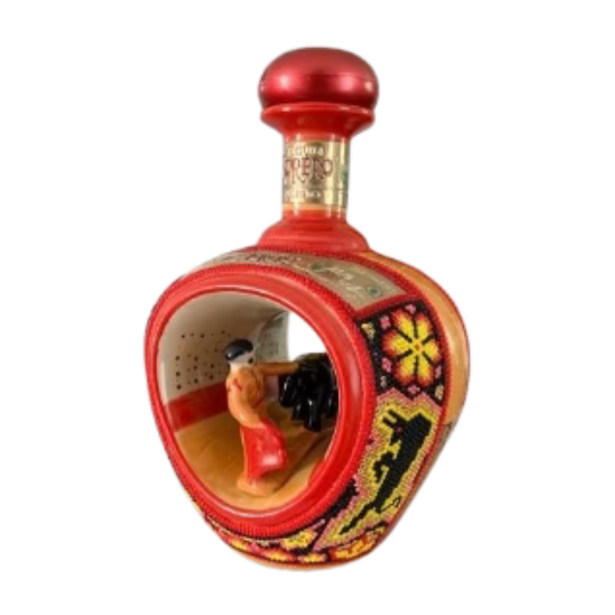 Torero Tequila Huichol (Matador Beaded Bottle) Repo 80 proof 750ml - Captain Caskwell
