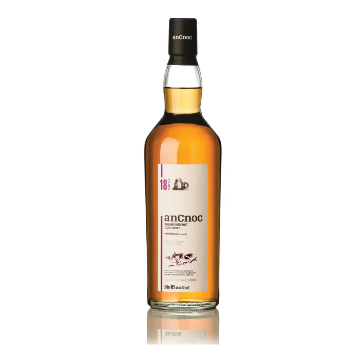 Ancnoc Highland Single Malt Scotch Whiskey 18 year 750 ml - Captain Caskwell