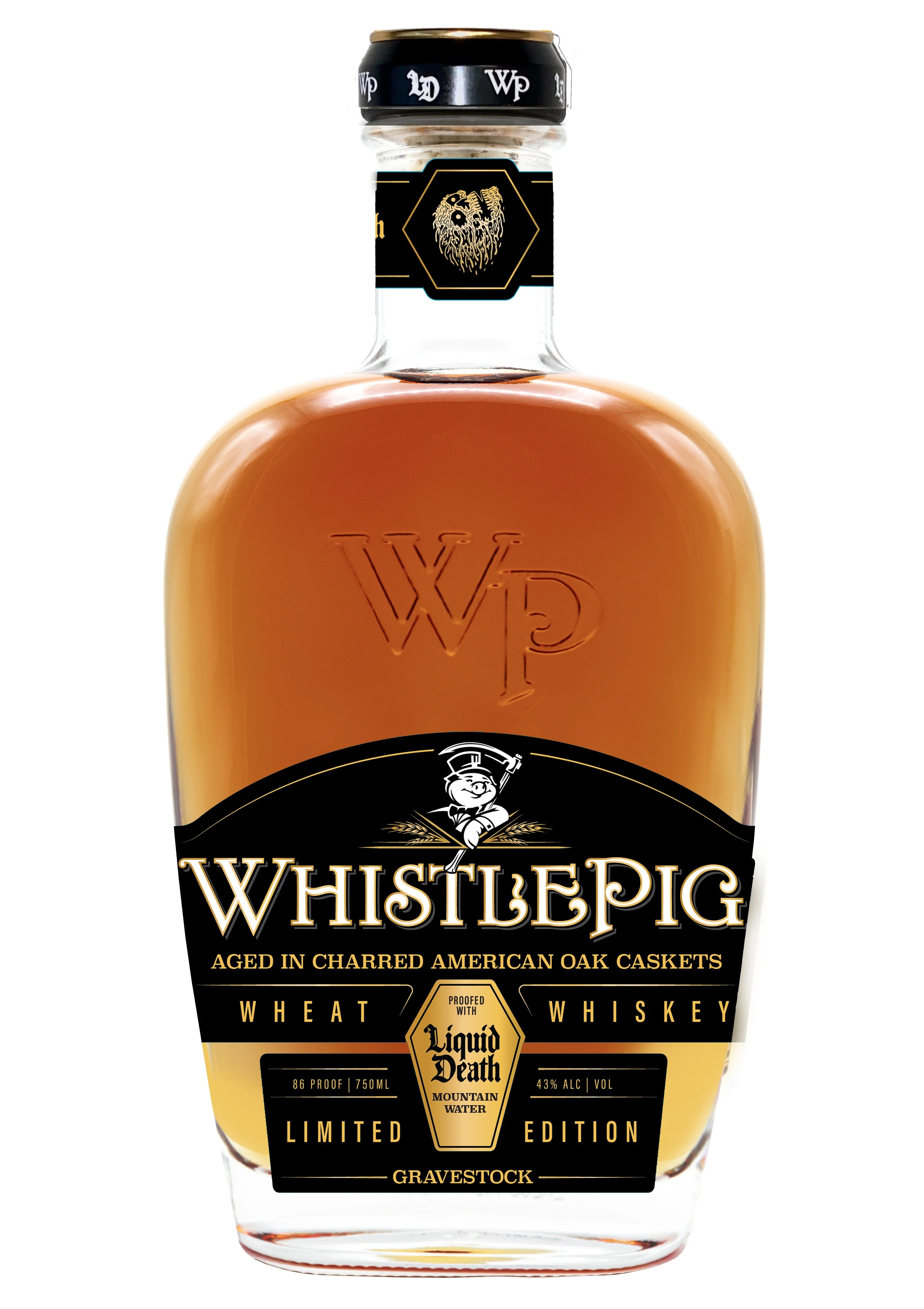 WhistlePig X Liquid Death Gravestock Wheat Whiskey 750ml - Captain Caskwell
