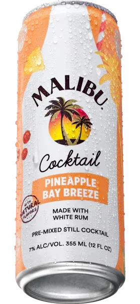 Malibu Pineapple Bay Breeze (4 pack) 355ml - Captain Caskwell