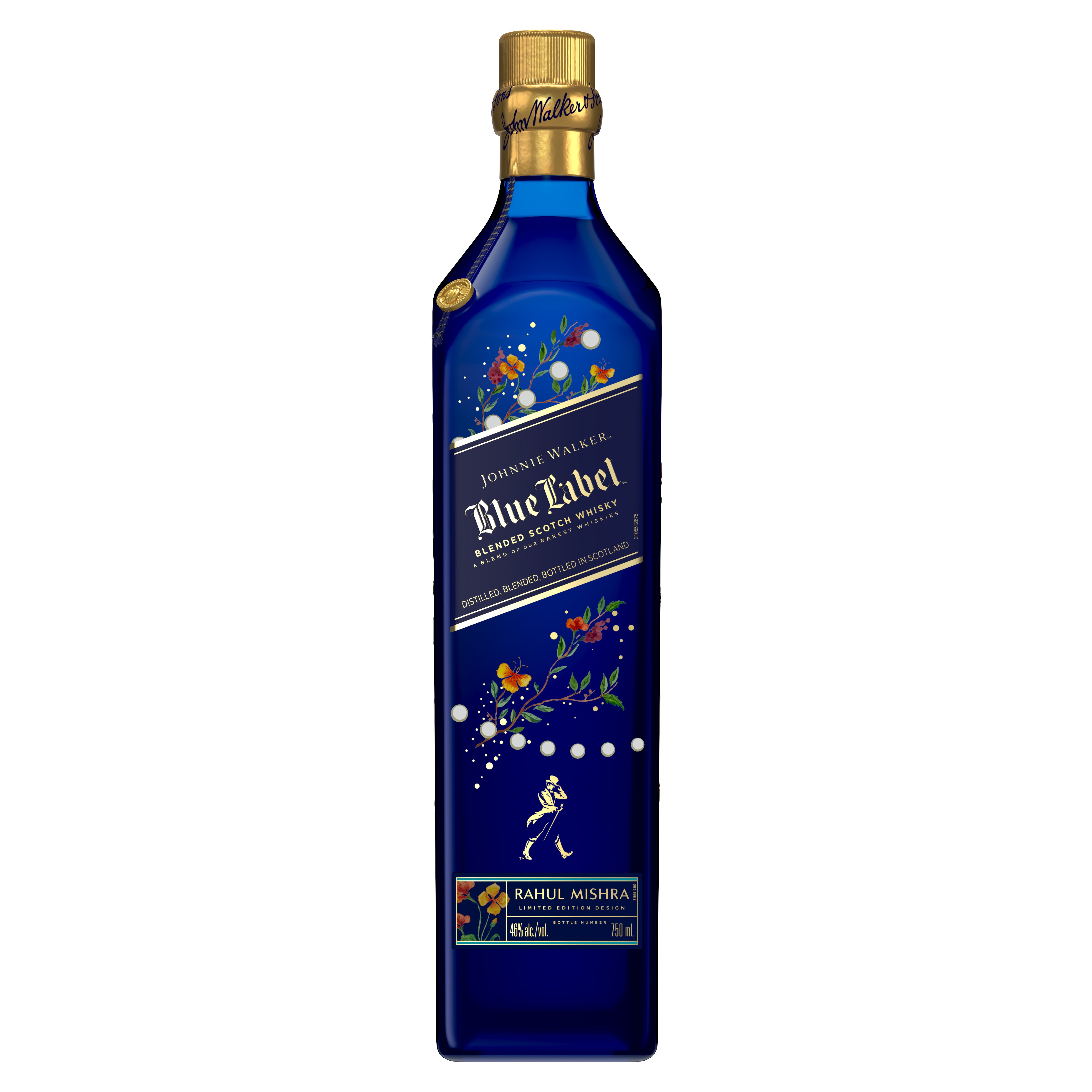 Johnnie Walker Limited Edition Rahul Mishra Blue Label Diwali 750 ml - Captain Caskwell