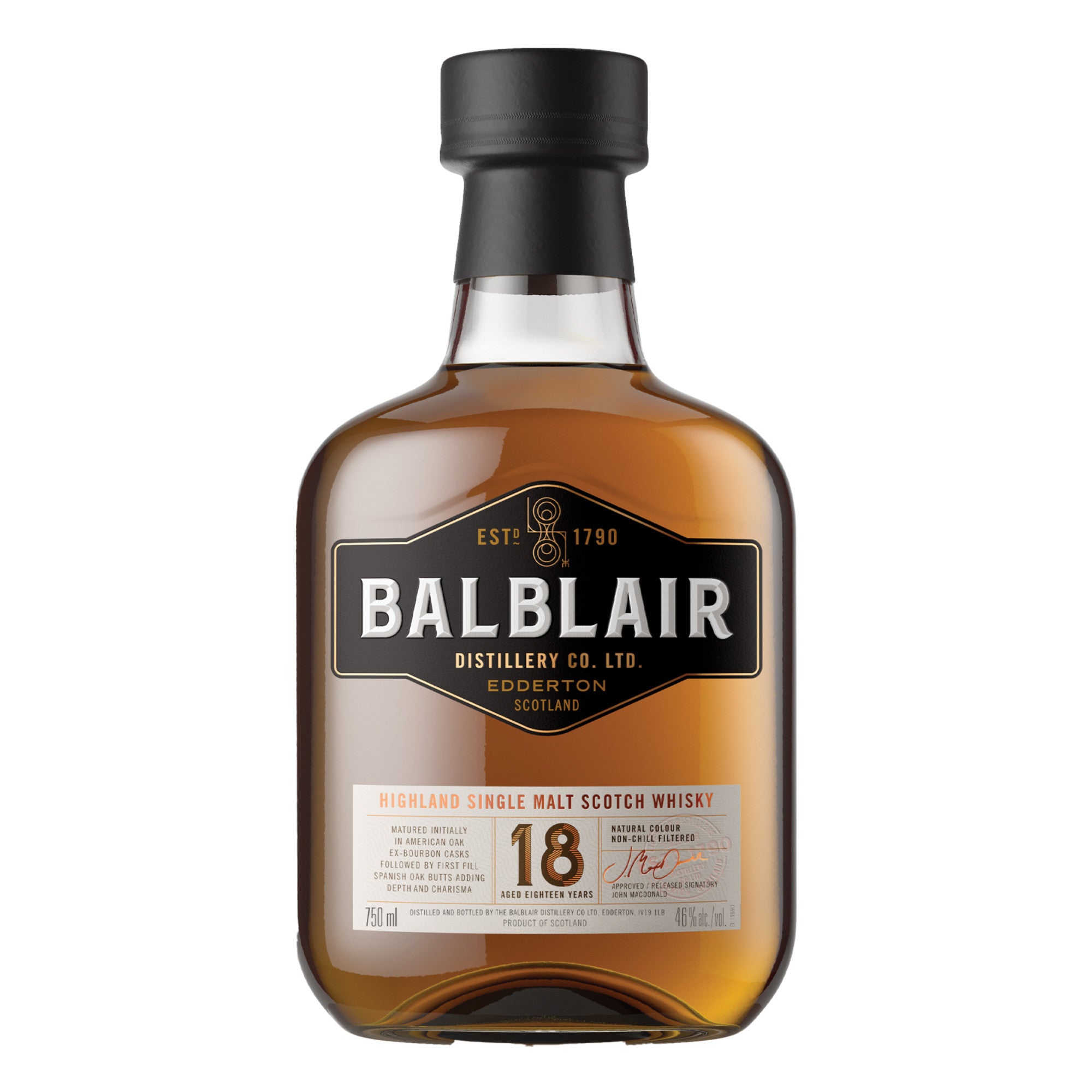 Balblair Distillery CO. Highland Single Malt Scotch Whiskey 18 year 750 ml - Captain Caskwell