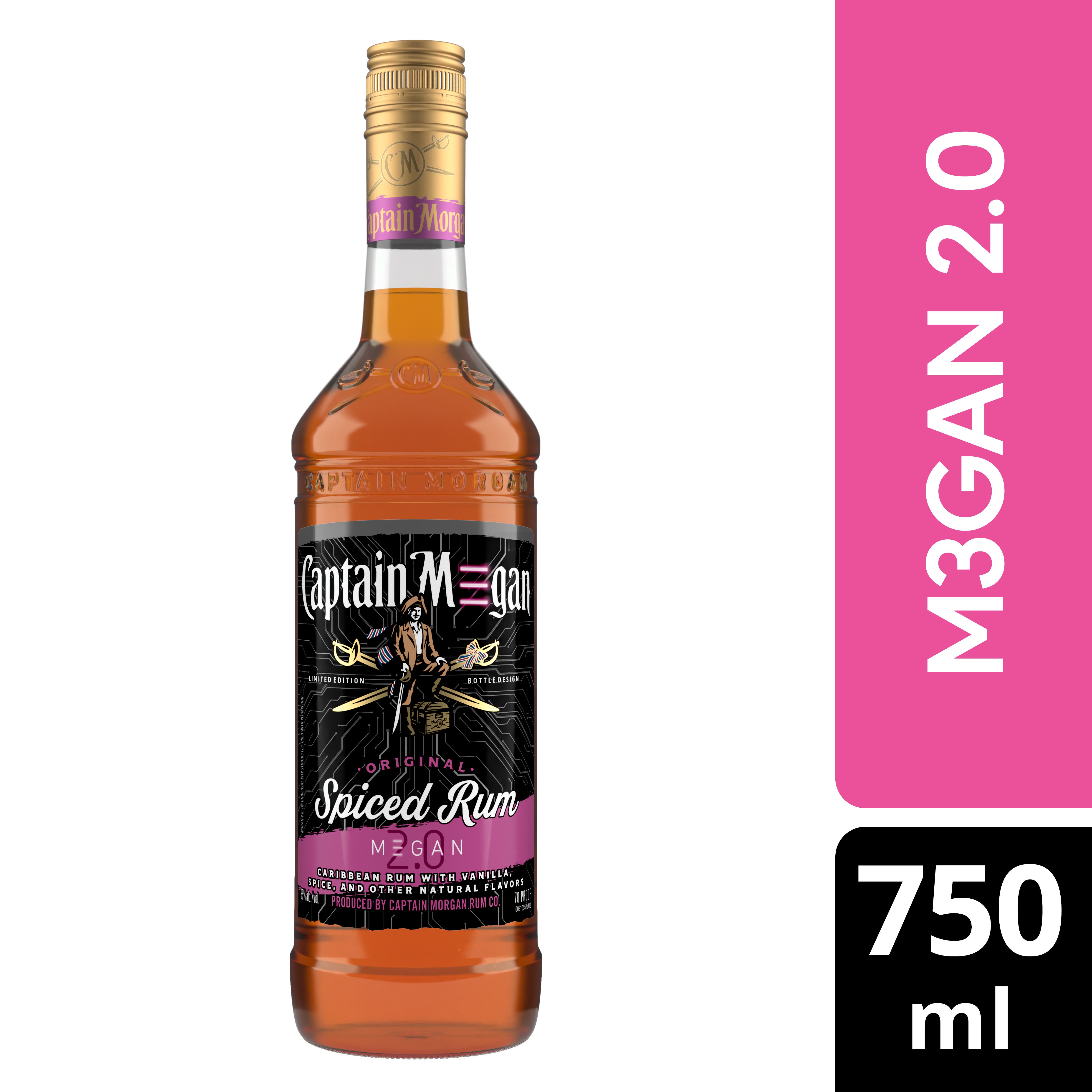 Captain Morgan Limited Edition Spiced Rum Megan 2.0 750 ML - Captain Caskwell