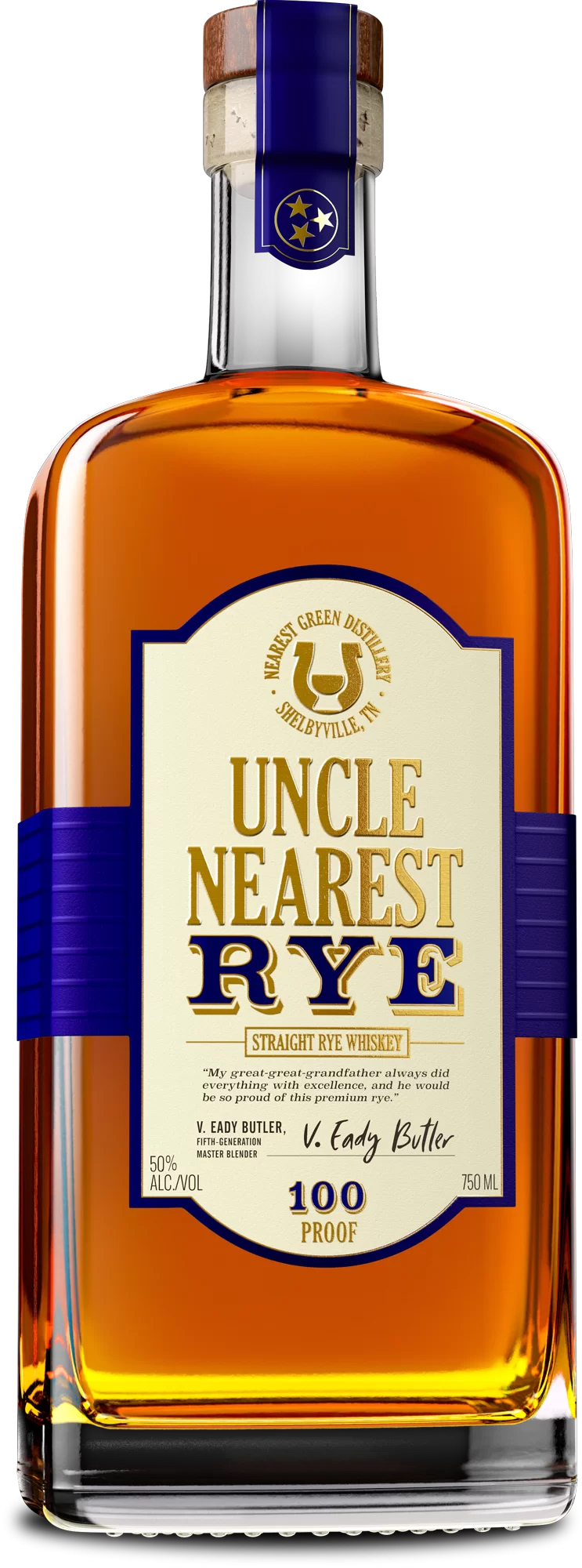 Uncle Nearest Straight Rye Whisky 750ml - Captain Caskwell