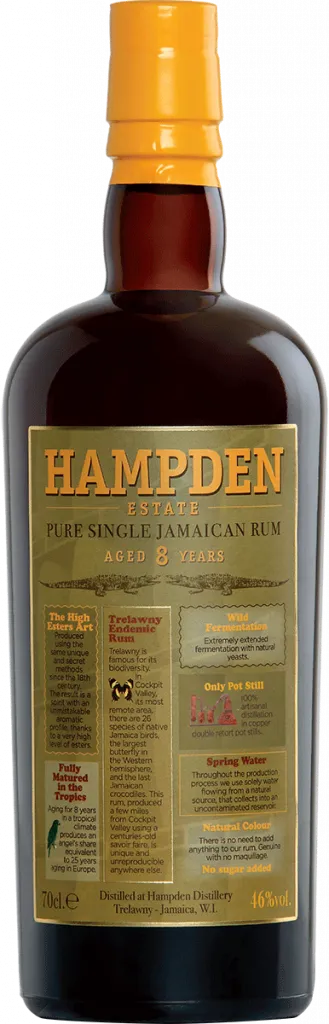 Hampden Estate Single Jamaican 8 year 750 ml - Captain Caskwell