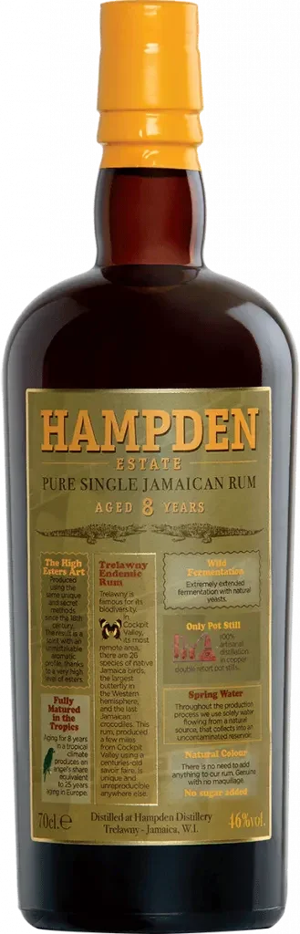 Hampden Estate Single Jamaican 8 year 750 ml - Captain Caskwell