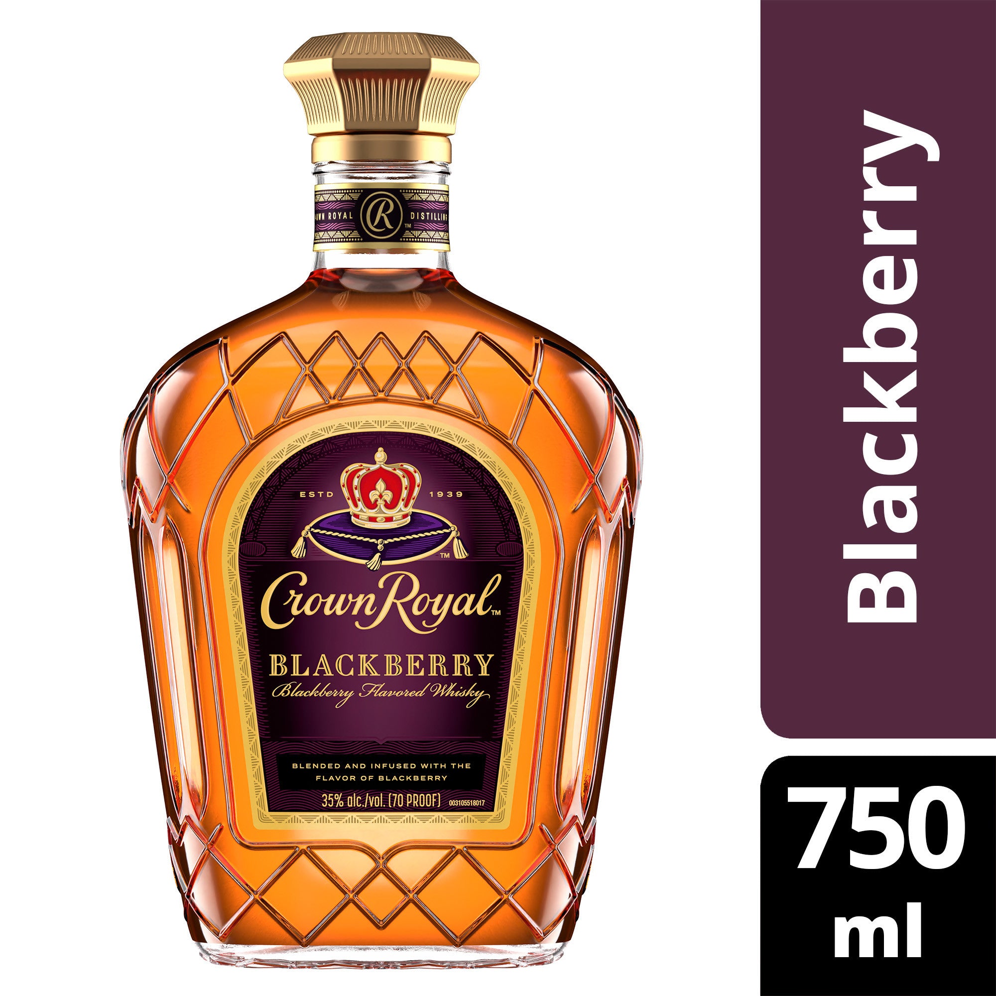 Crown Royal Blackberry Flavored Whisky 750ml - Captain Caskwell