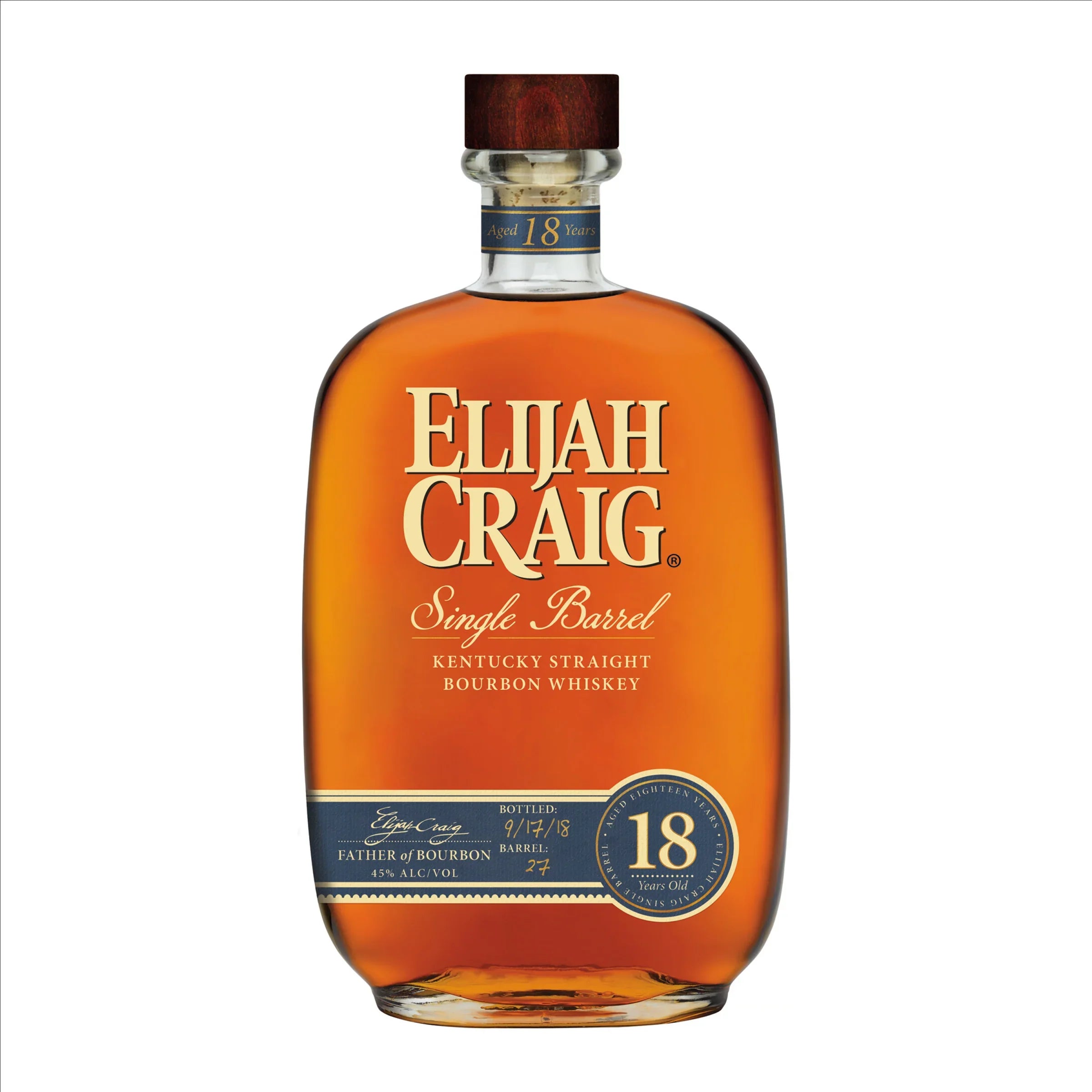 Elijah Craig Single Barrel 18 years 750 ml - Captain Caskwell