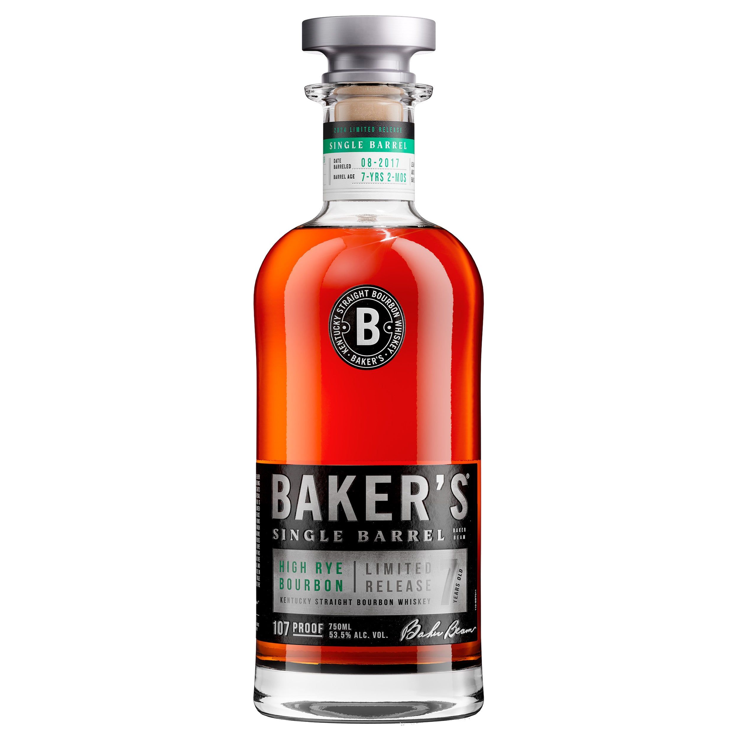 Bakers Single Barrel High Rye 7 year 750ml - Captain Caskwell