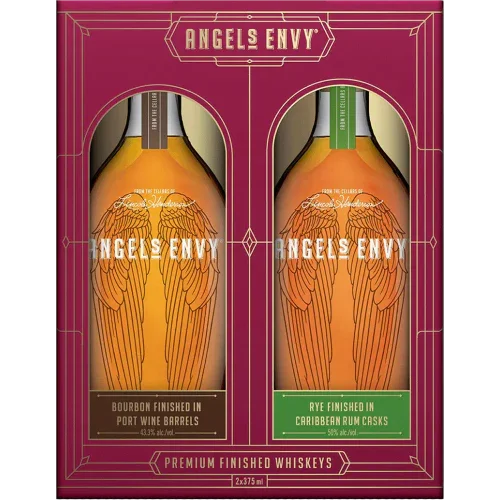 Angels Envy Bourbon and Rye Gift Pack 375 ml - Captain Caskwell