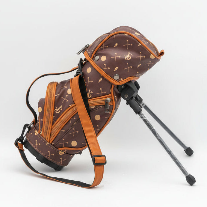 Golf bag with a patterned design on a white background