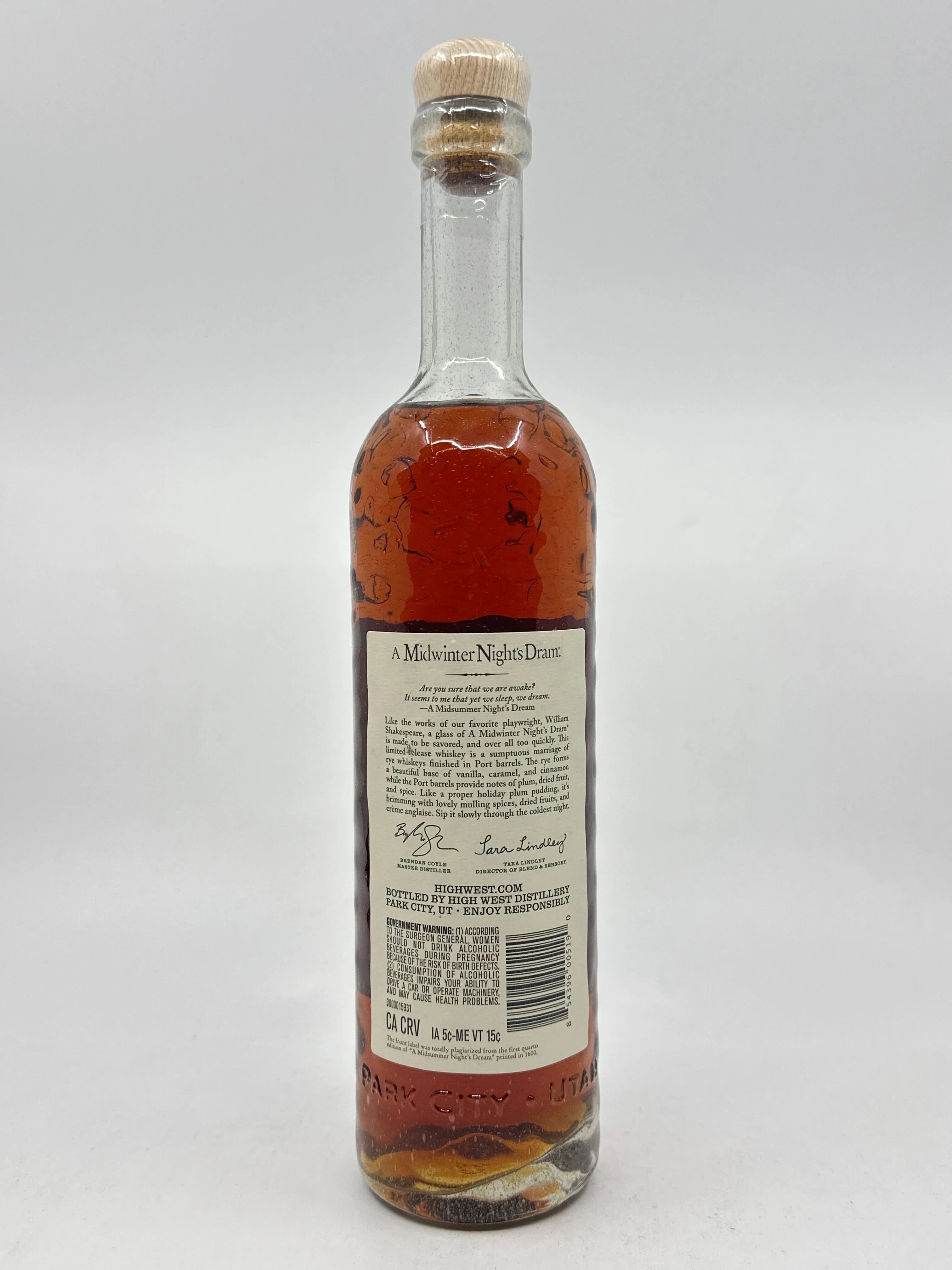 High West A Midwinter Nights Dram Act 12 Scene 7 750 ML
