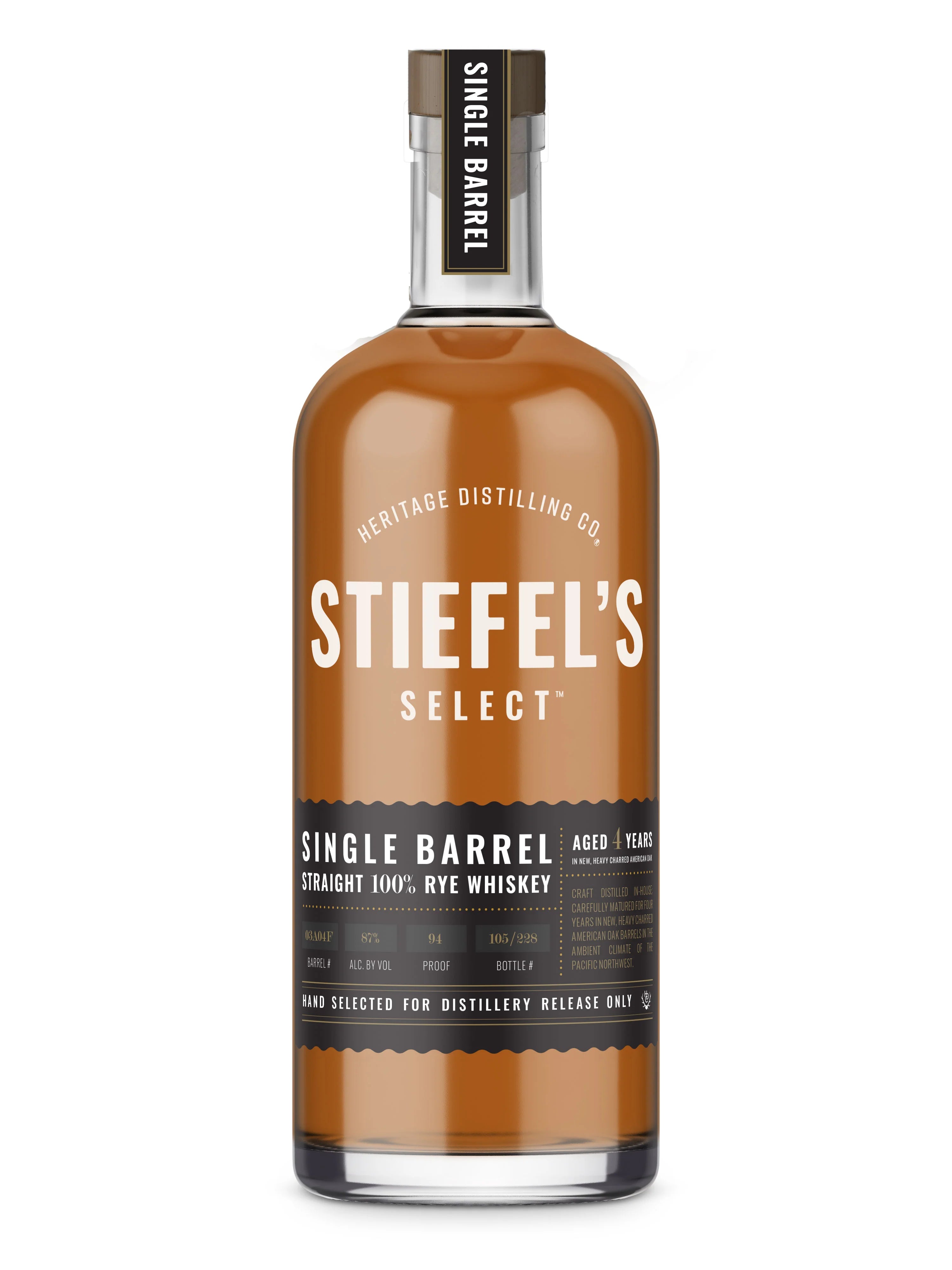 Heritage Distilling Co Stiefel's Single Barrel Straight Rye 750 ml