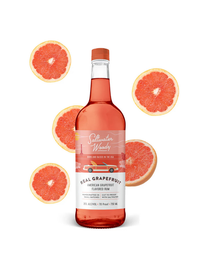 Saltwater Woody Real Grapefruit 750ml - Captain Caskwell