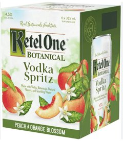 Ketel One Peach and Orange Blossom Mini Pack 12x50ml - Captain Caskwell