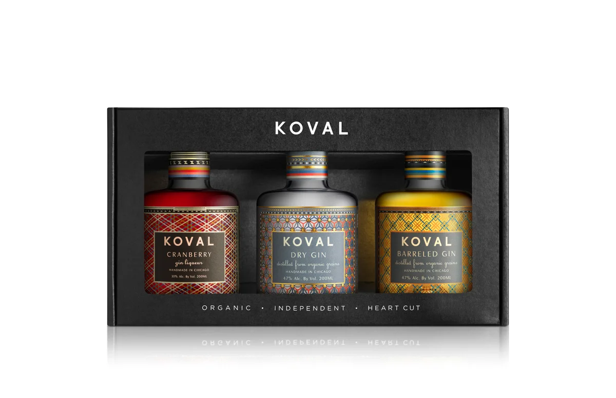 Koval Cranberry Dry Gin Barreled Gin 3 x 200 ml - Captain Caskwell