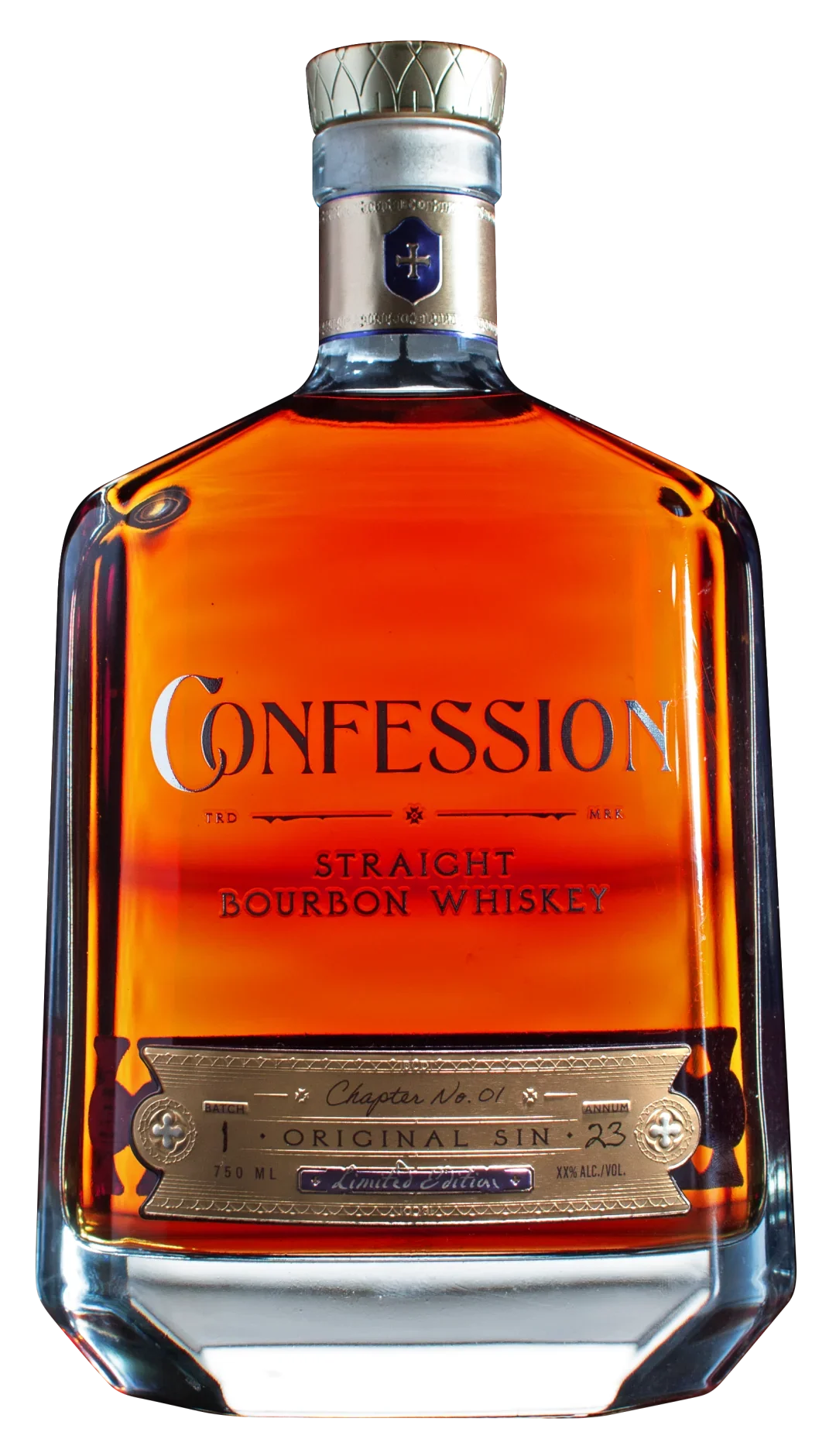 Burnt Church Distillery Confession Straight Bourbon Whiskey Chapter 1 Original Sin Limited Edition 750 ML - Captain Caskwell