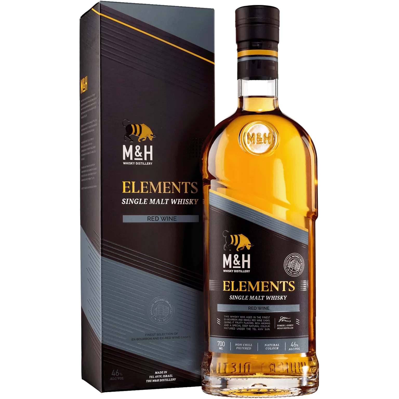 The M and H Distillery Milk and Honey Elements Red Wine Cask Single Malt Whisky 750ml - Captain Caskwell