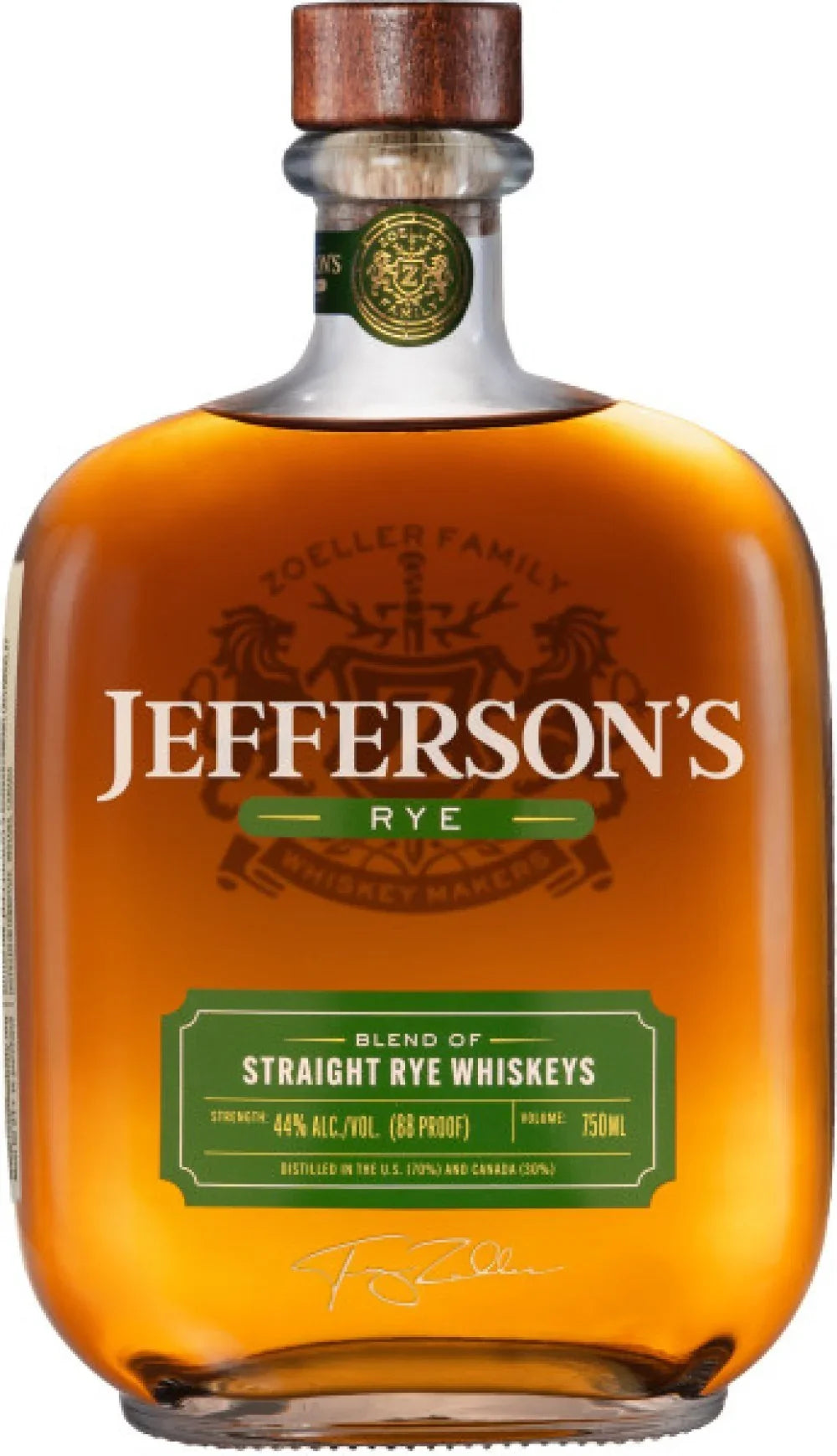 Jefferson's Rye Whiskey 88 750 ml - Captain Caskwell