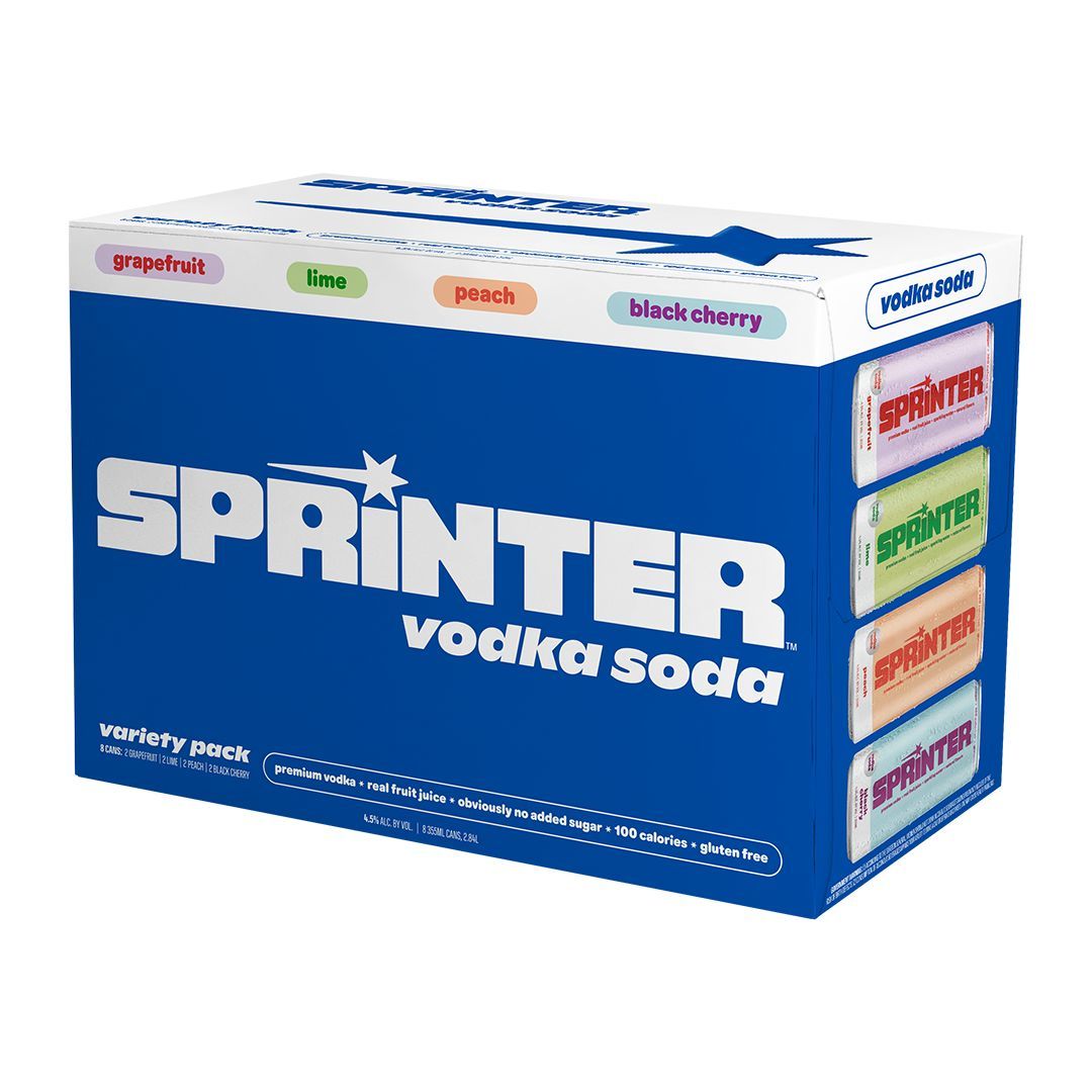 Sprinter Vodka Soda Variety 8 Pack 355 ml - Captain Caskwell