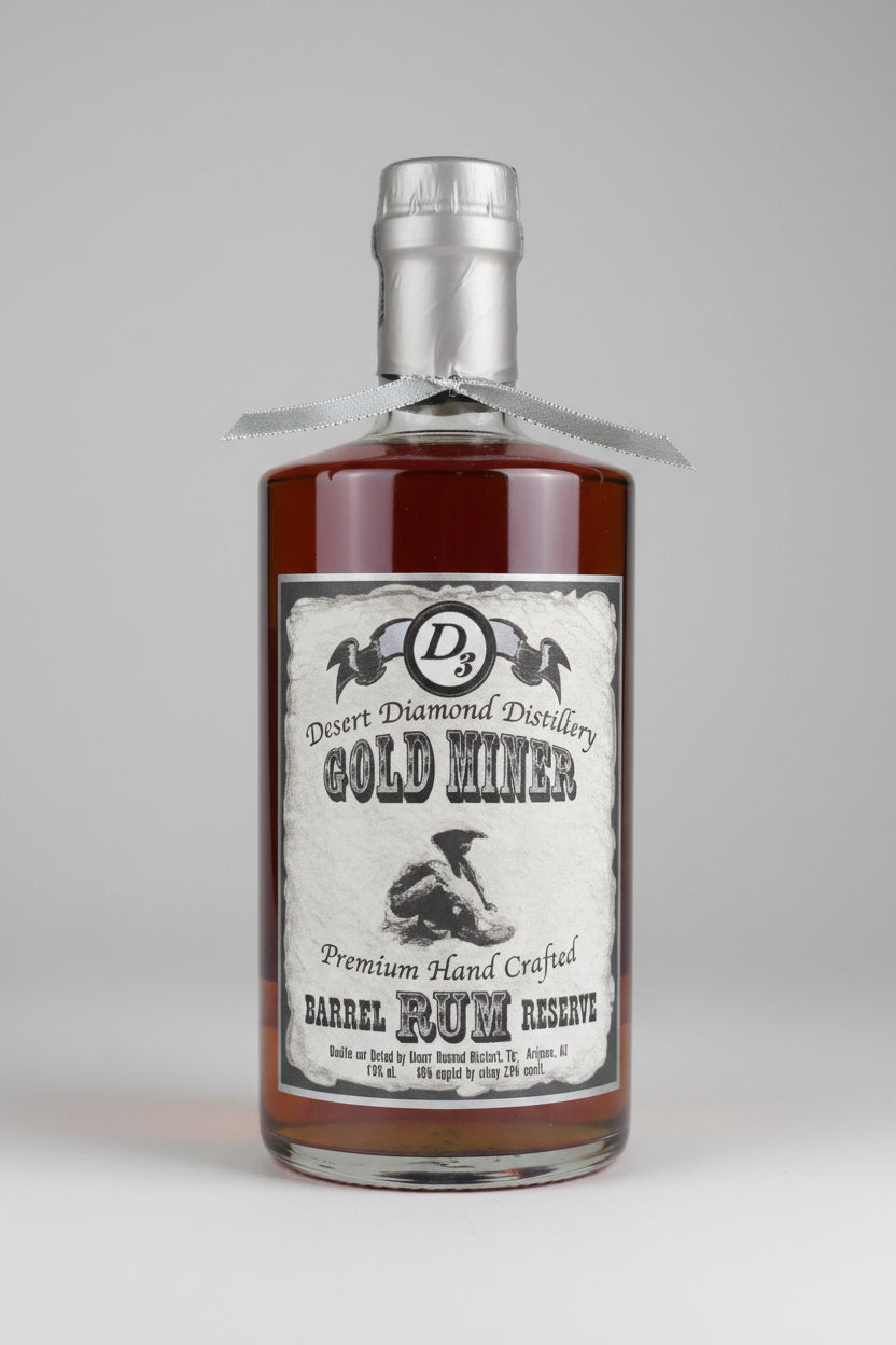 Desert Diamond Distillery Gold Miner Platinum Single Barrel Reserve Rum 10 year 750 ML