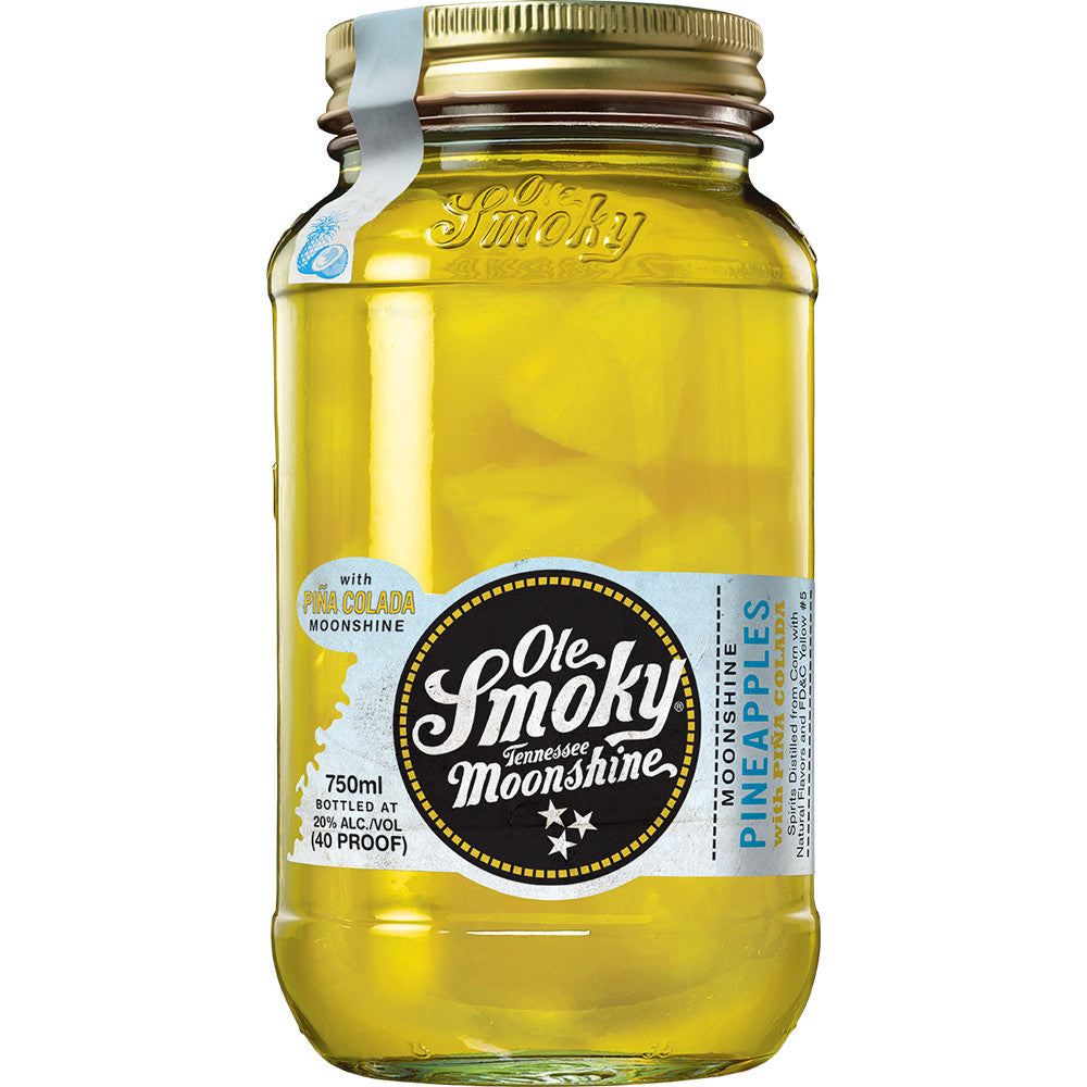 Ole Smoky Pineapples with Pina Colada Moonshine 750ml - Captain Caskwell