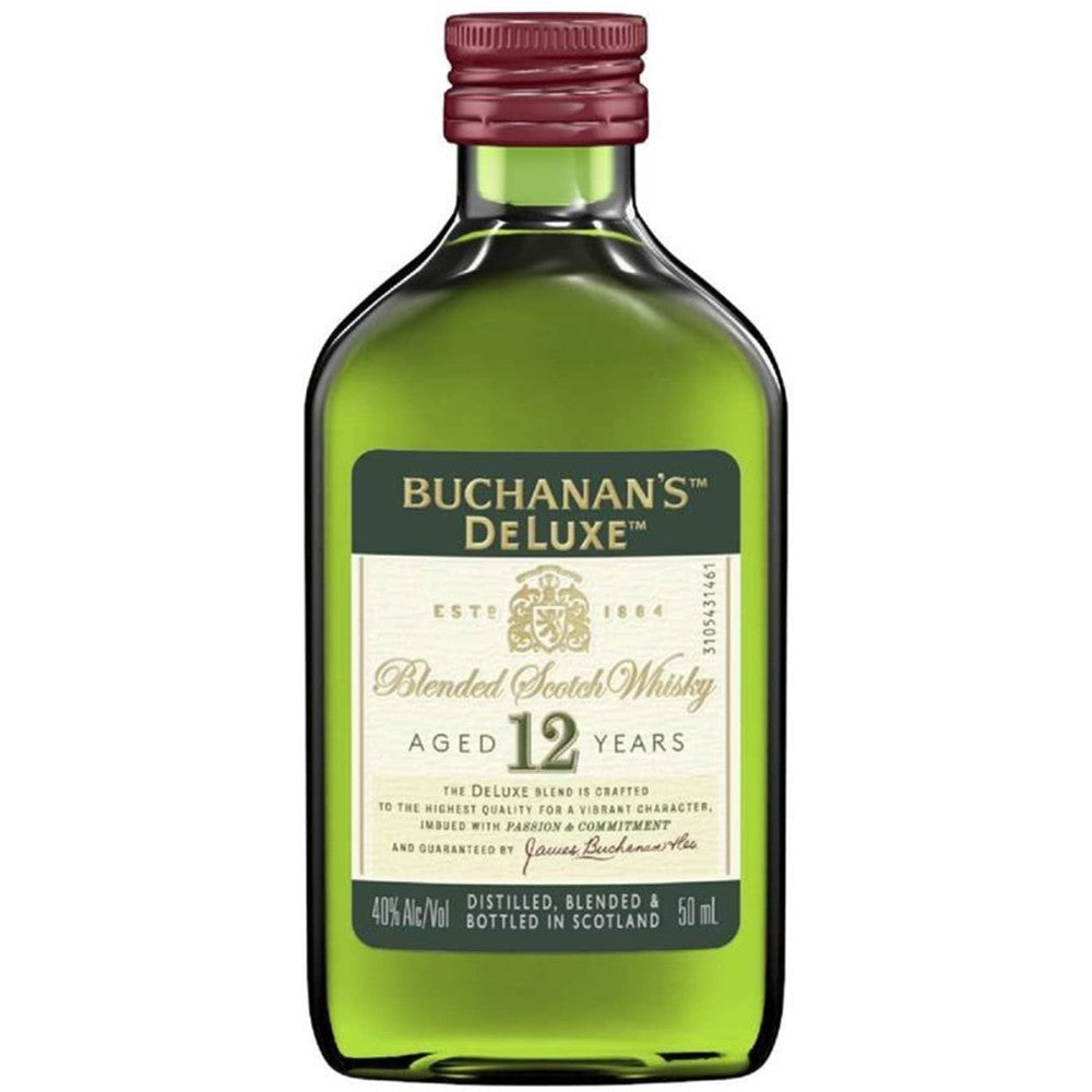 Buchanans Deluxe Blended Scotch Whiskey (SINGLES) 12 year 50ml - Captain Caskwell