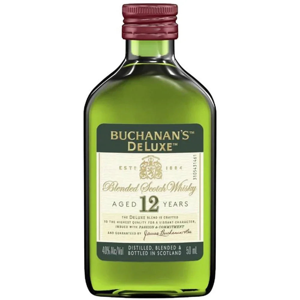 Buchanans Deluxe Blended Scotch Whiskey (SINGLES) 12 year 50ml - Captain Caskwell