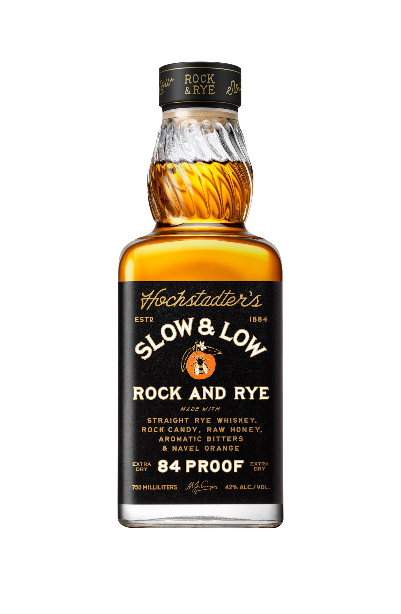 Hochstadters Slow and Low Rock and Rye 84 proof Straight Rye Whiskey 750 ml - Captain Caskwell