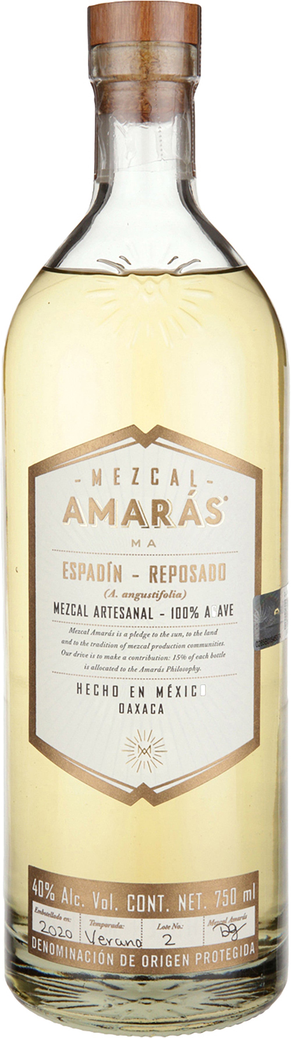 Amaras Mezcal Espadin Reposado 750 ml - Captain Caskwell