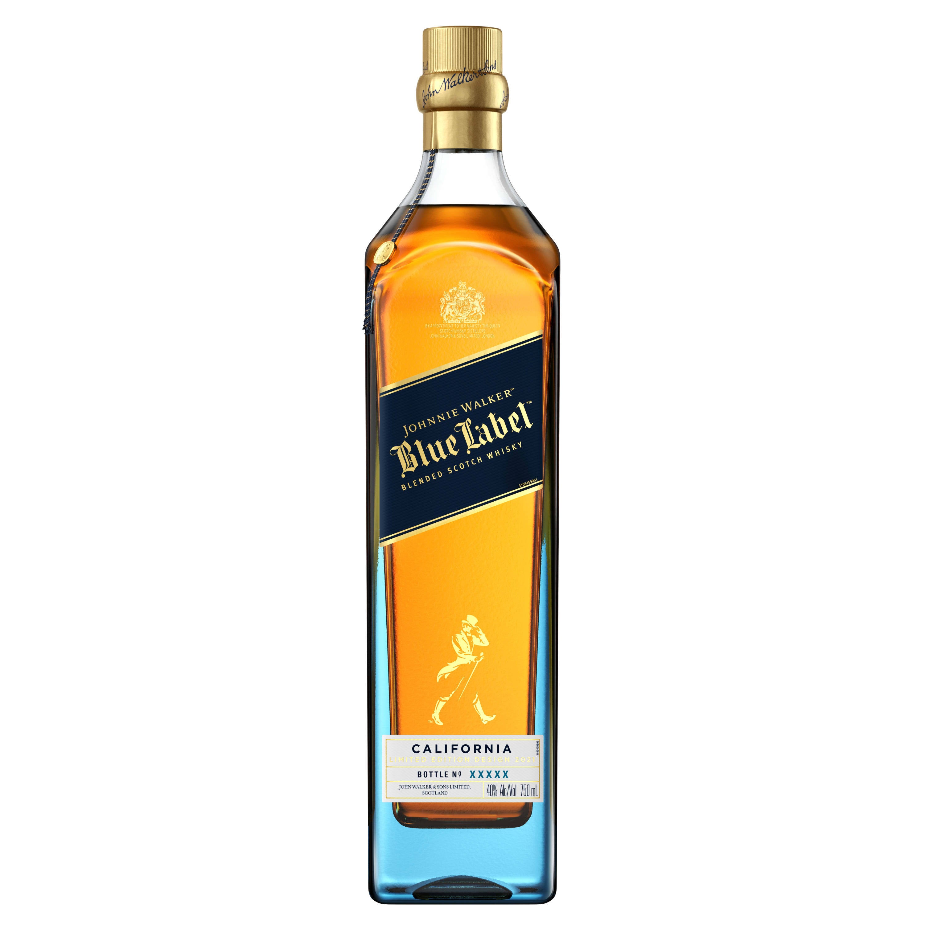 Blue Label Johnnie Walker Blue Label Blended Scotch California Limited Edition 750 ml - Captain Caskwell