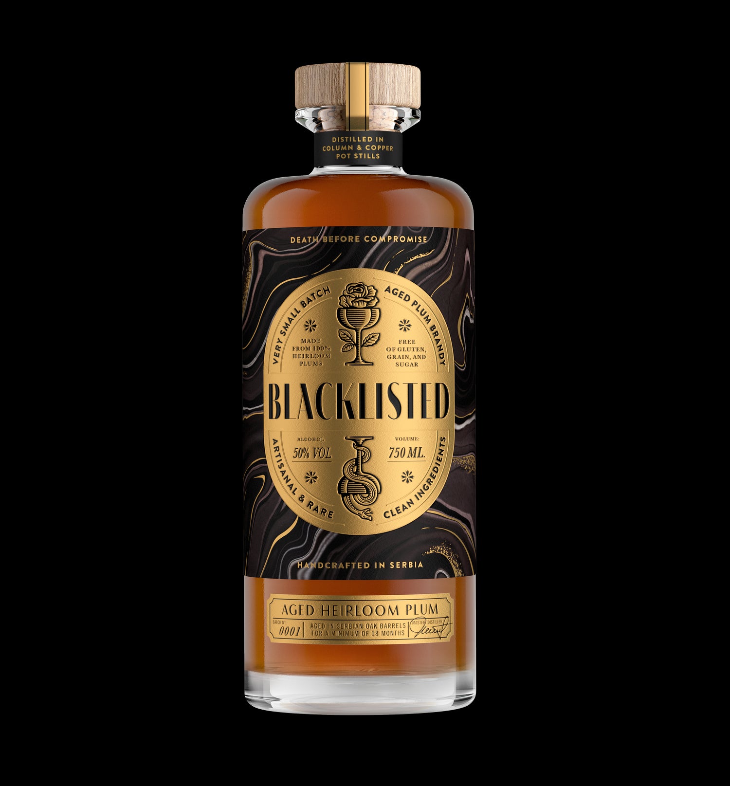 Blacklisted Brandy BLACKLISTED AGED PLUM 750 ml - Captain Caskwell