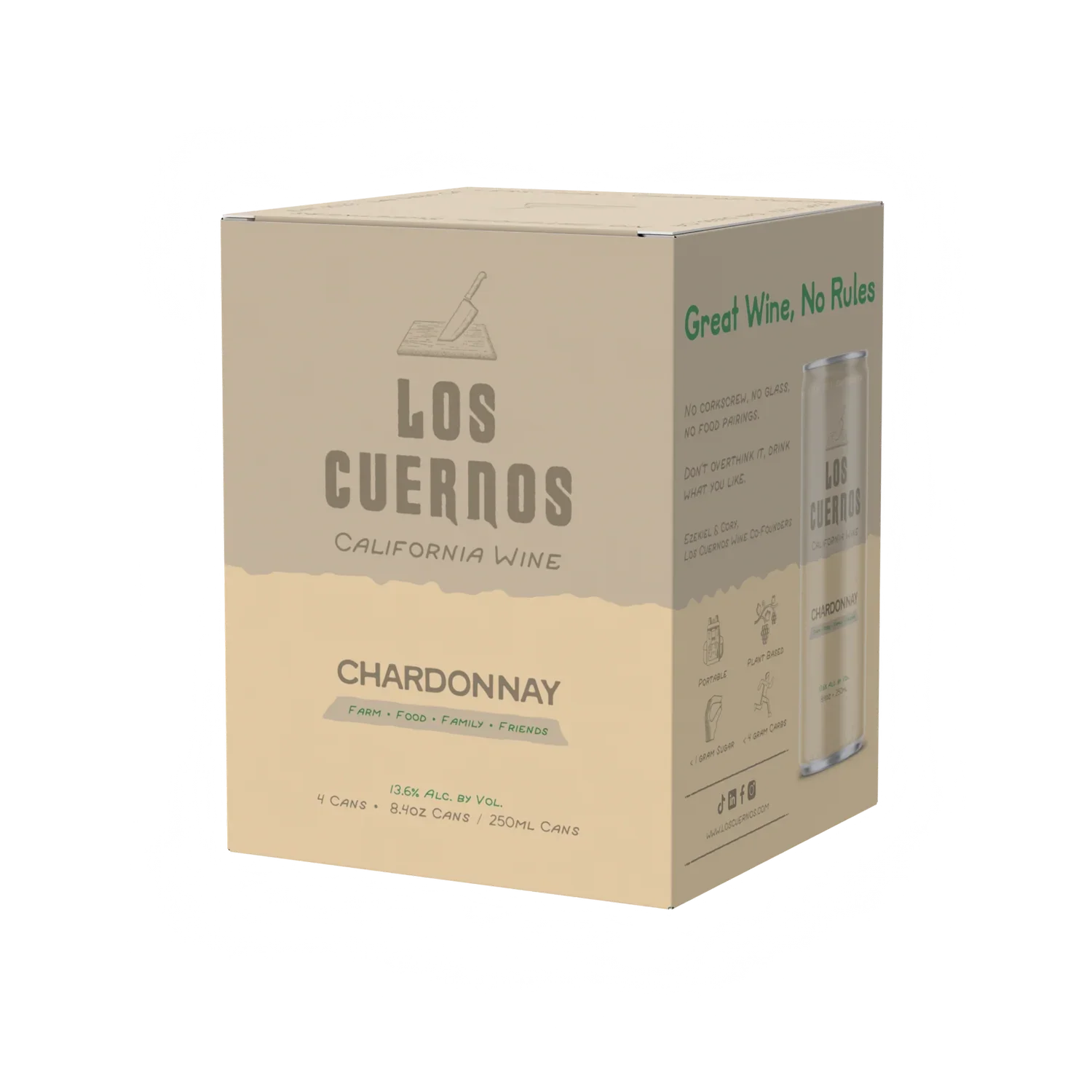 Los Cuernos Chardonnay 4pk - Captain Caskwell