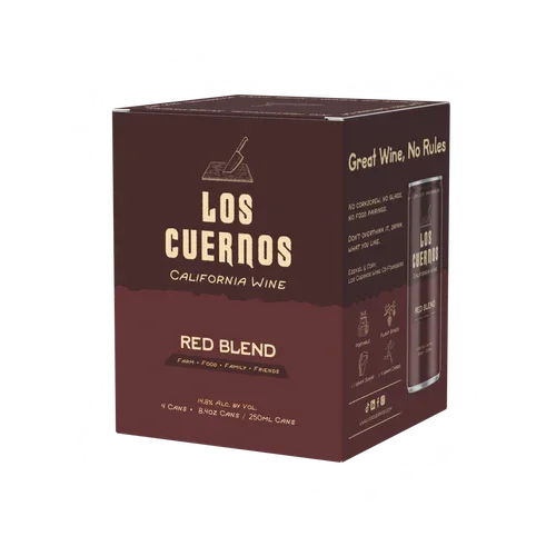 Los Cuernos Red Blend 4pk - Captain Caskwell