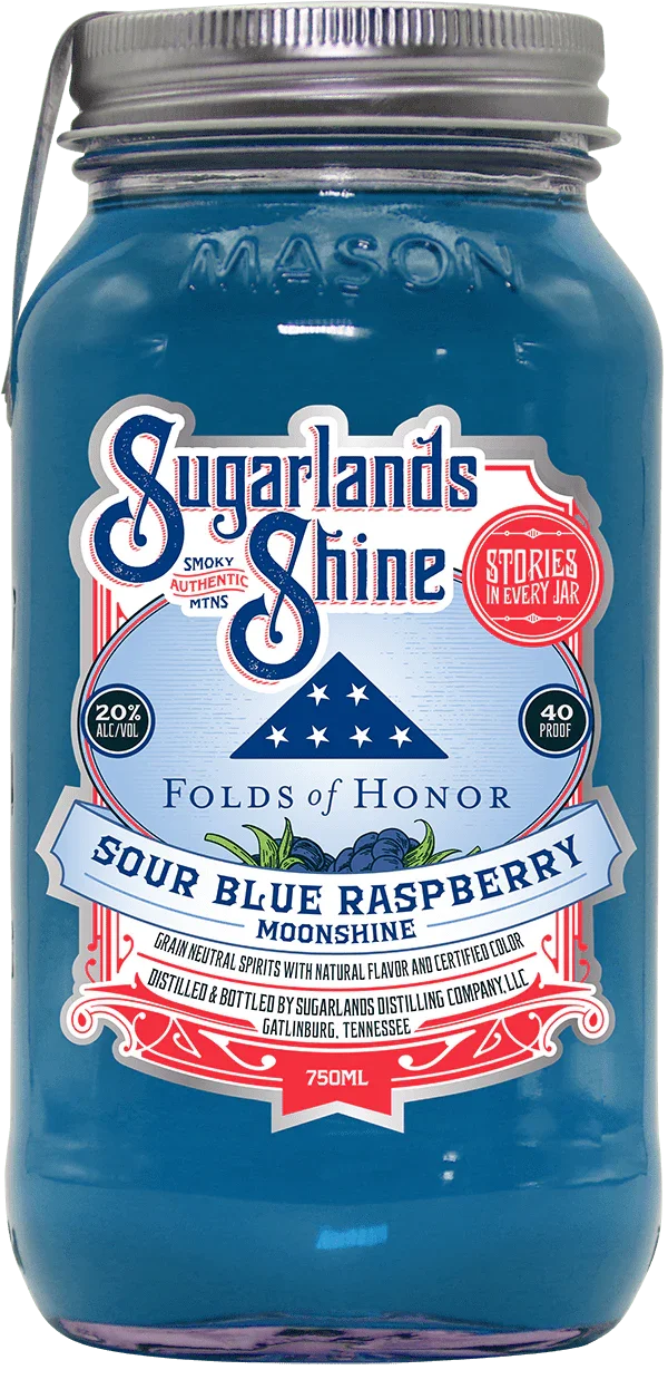 Sugarlands Distilling Company Folds of Honor Sour Blue Razzberry 750ml - Captain Caskwell