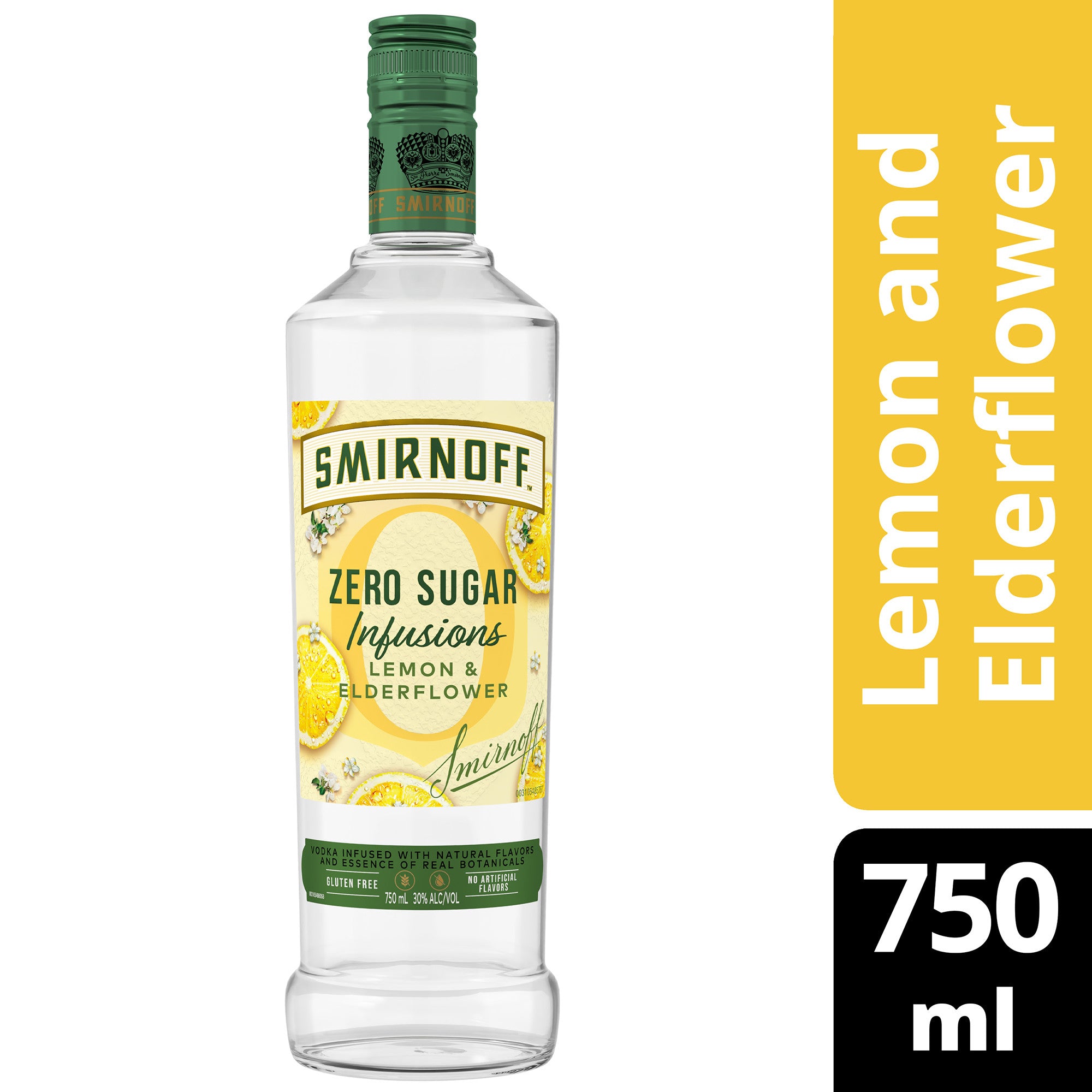Smirnoff Zero Sugar Infusions Lemon and Elderflower 750 ml - Captain Caskwell