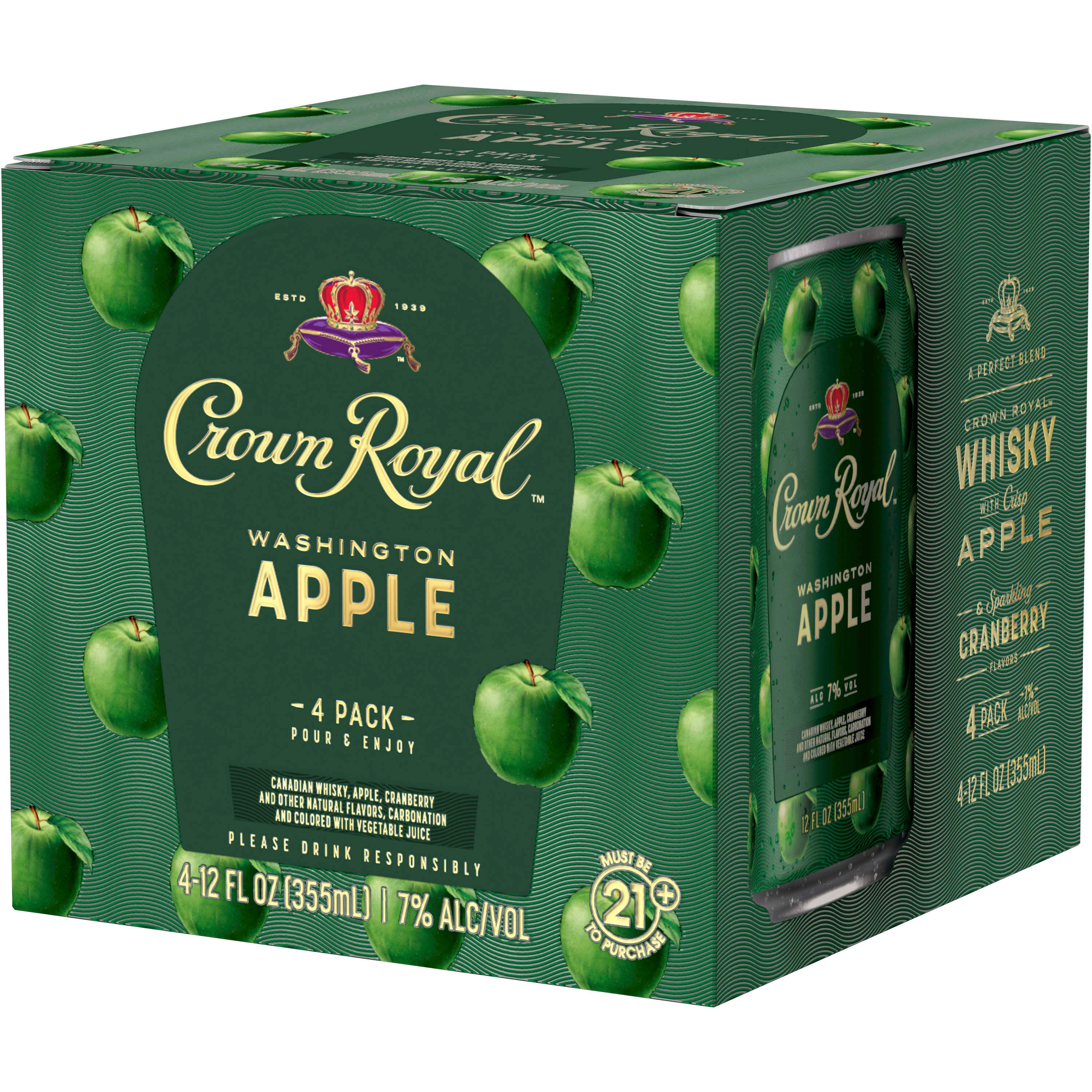 Crown Royal Washington Apple 4x355 ml - Captain Caskwell
