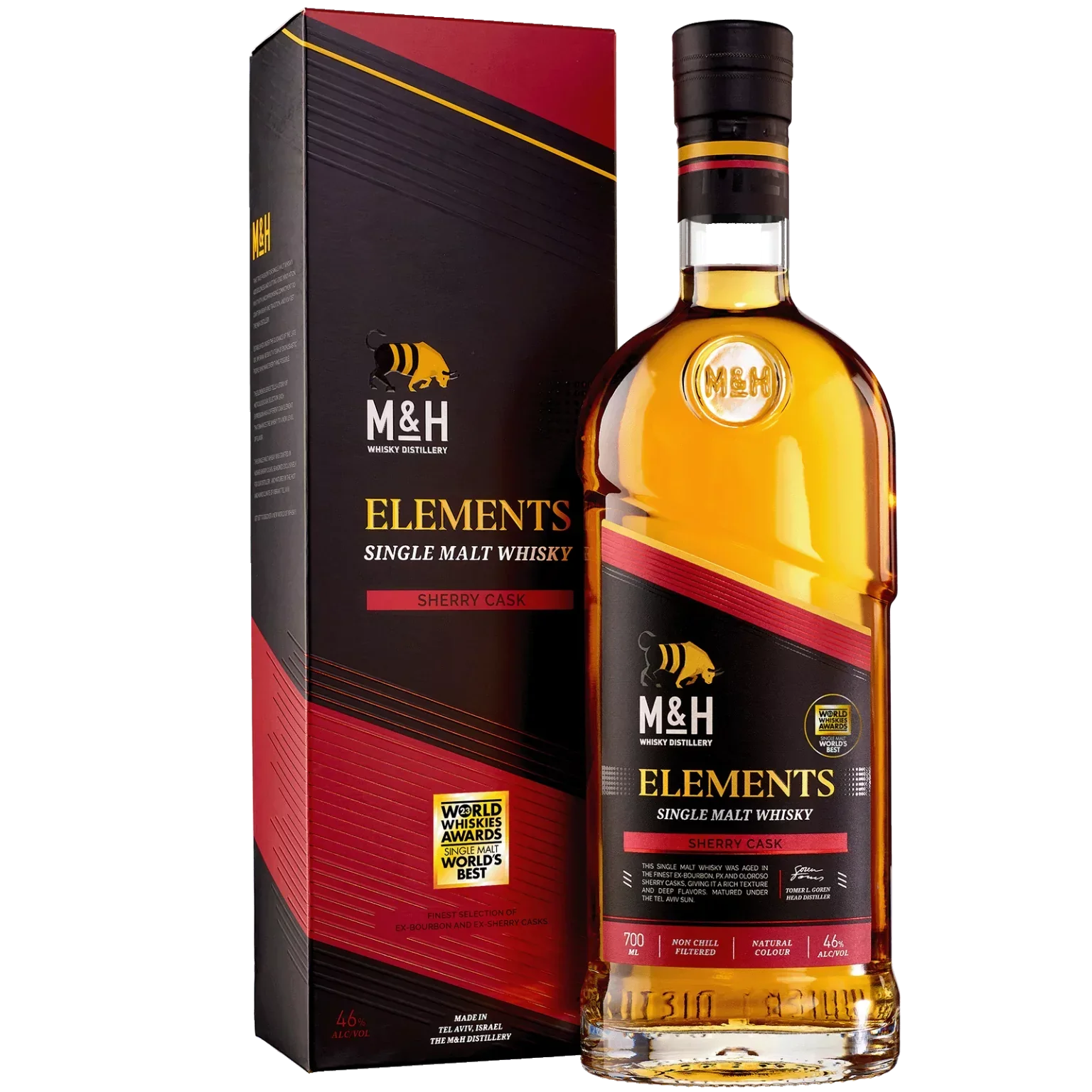 M and H Distillery Elements Single Malt Whiskey Sherry Cask 750 ml - Captain Caskwell