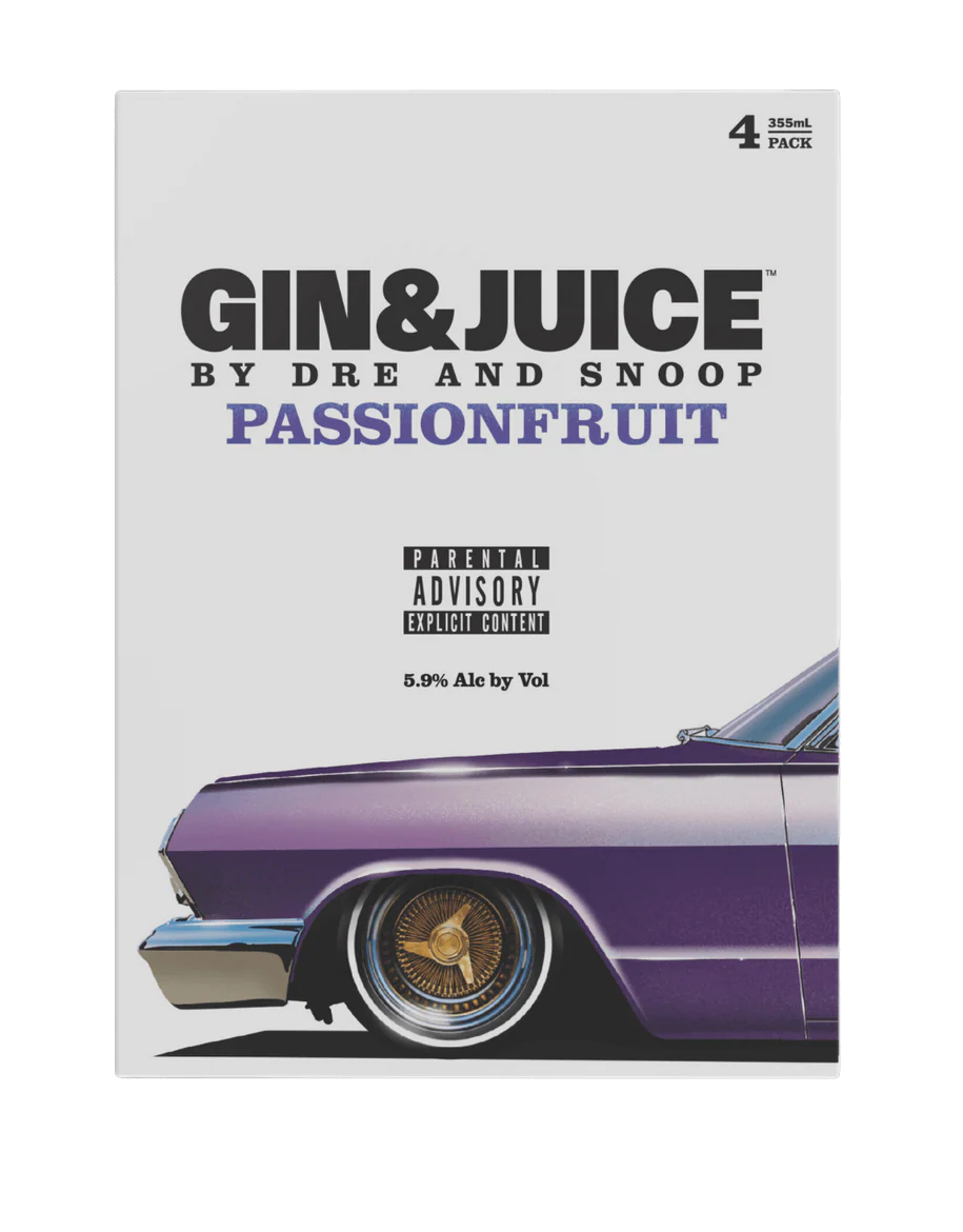 Gin and Juice Passion Fruit 4/355ml - Captain Caskwell