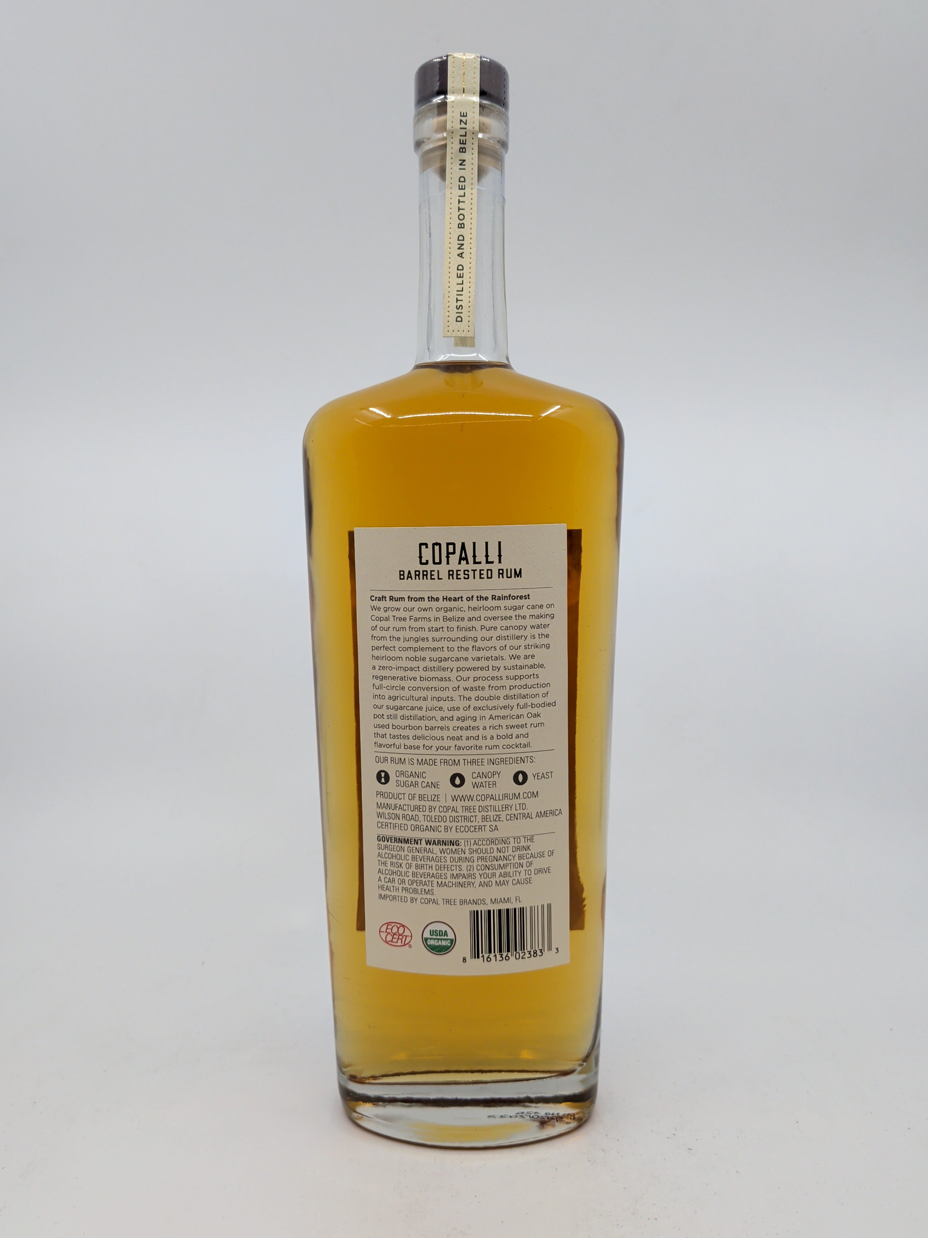Copalli Barrel Rested Rum 750 ml