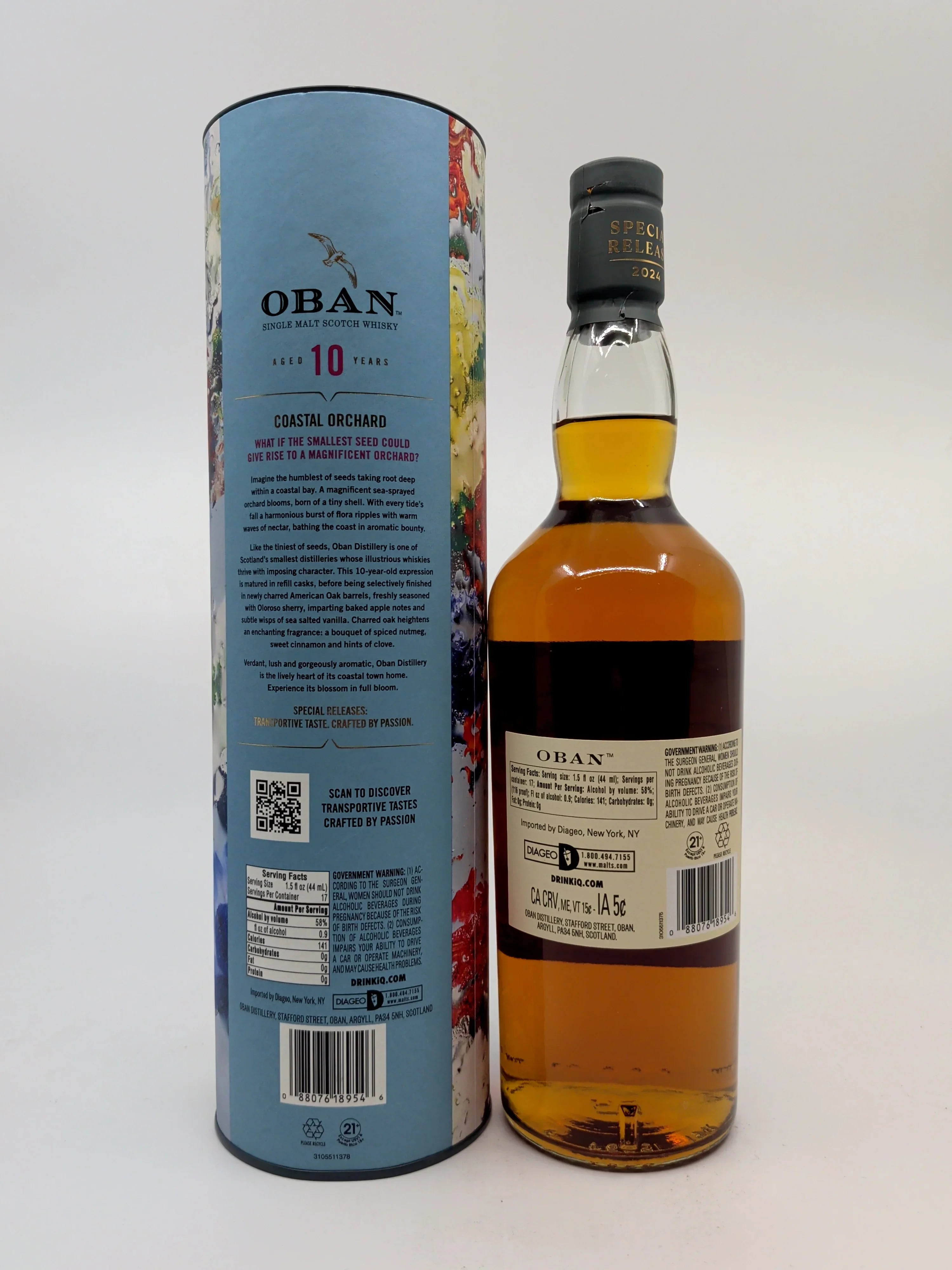Oban Coastal Orchard Single Malt Scotch 10 year 750 ML