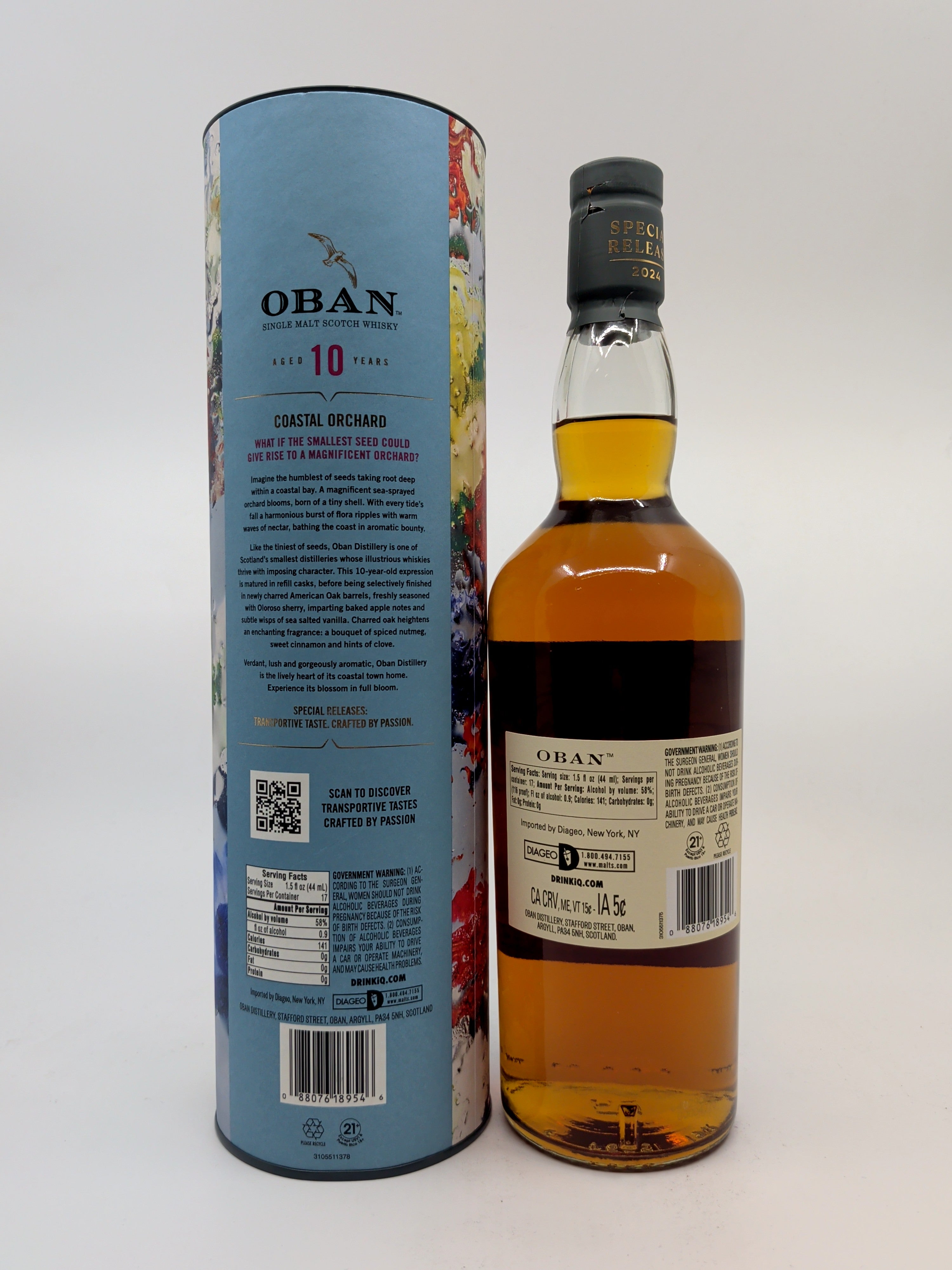 Oban Coastal Orchard Single Malt Scotch 10 year 750 ML