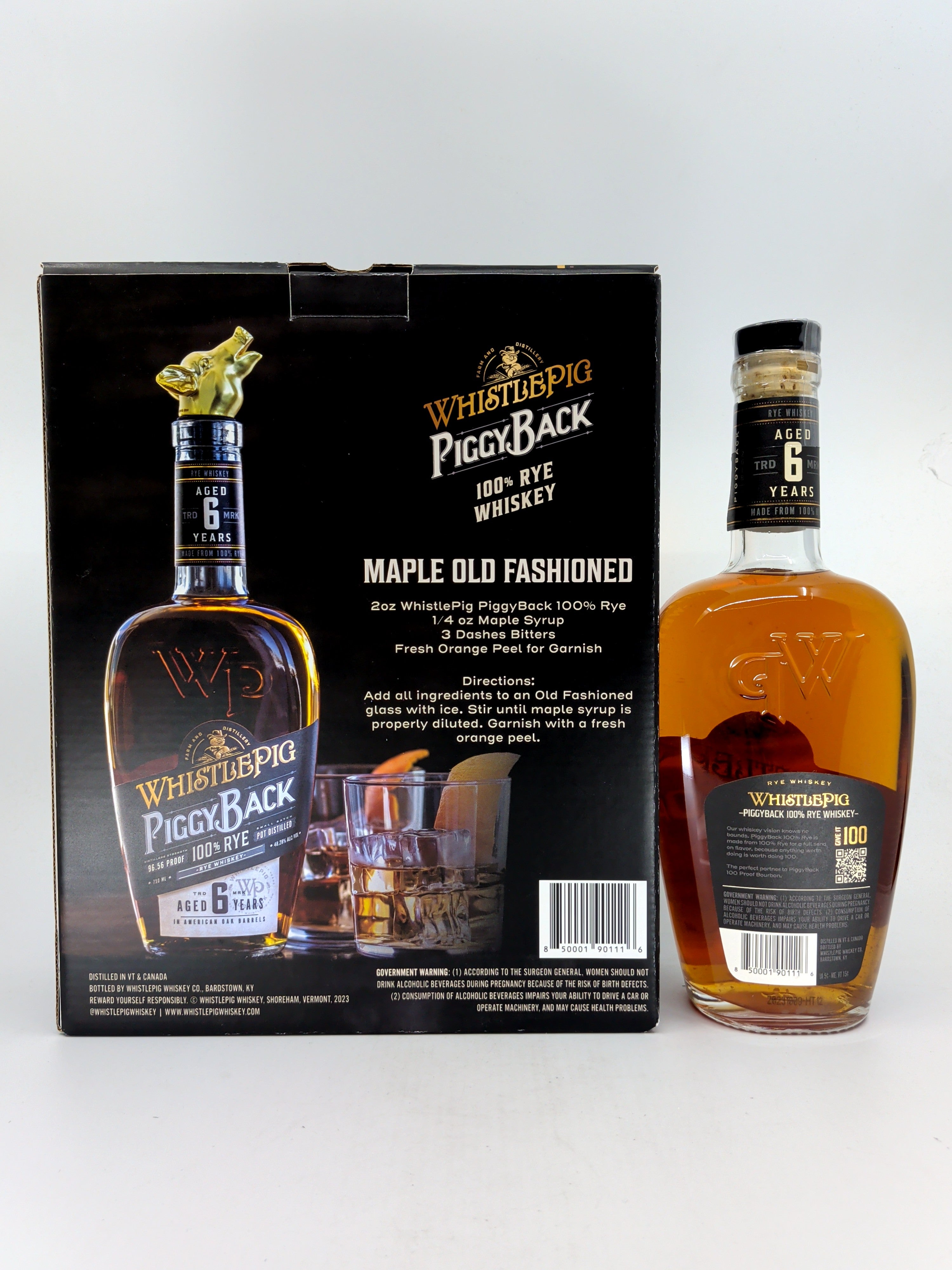Whistlepig Piggy Back Rye 6 Year 750 ml