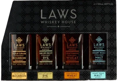Laws Whiskey House Set 4x100ml - Captain Caskwell