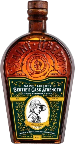 Saint Liberty Bertie's Mash Bill Cask Strength Straight Bourbon Proof 115 Bertie Brown 4 year 750 ml - Captain Caskwell